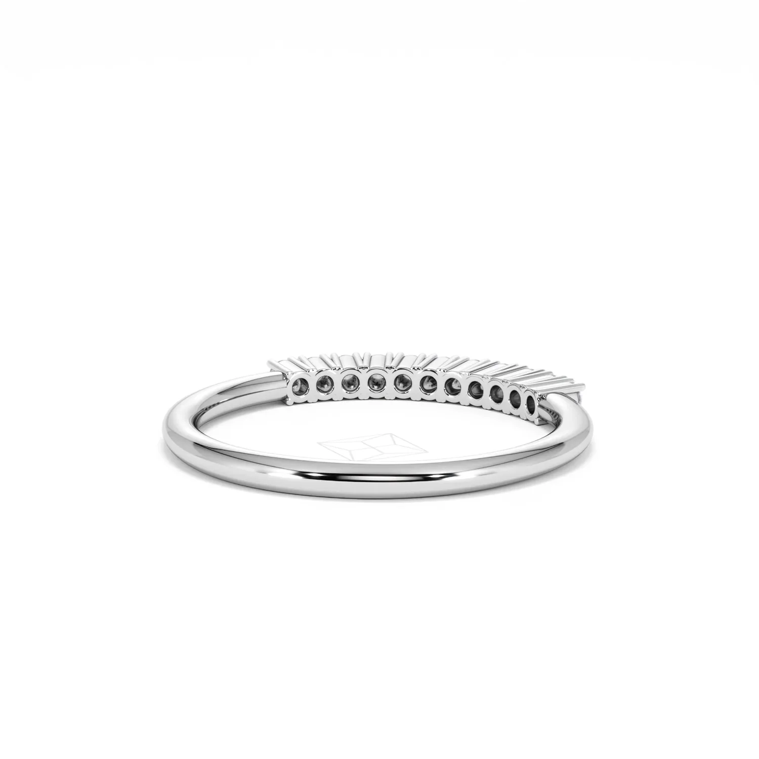 Twilight Lab Diamond 0.15ct H/SI Half Eternity Ring in 925 Silver - Image 45
