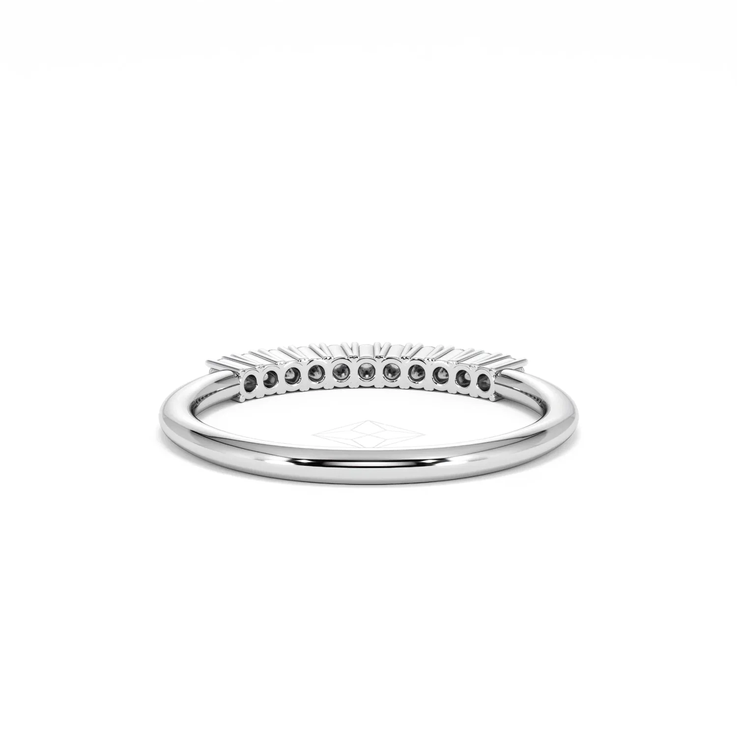 Twilight Lab Diamond 0.15ct H/SI Half Eternity Ring in 925 Silver - Image 49