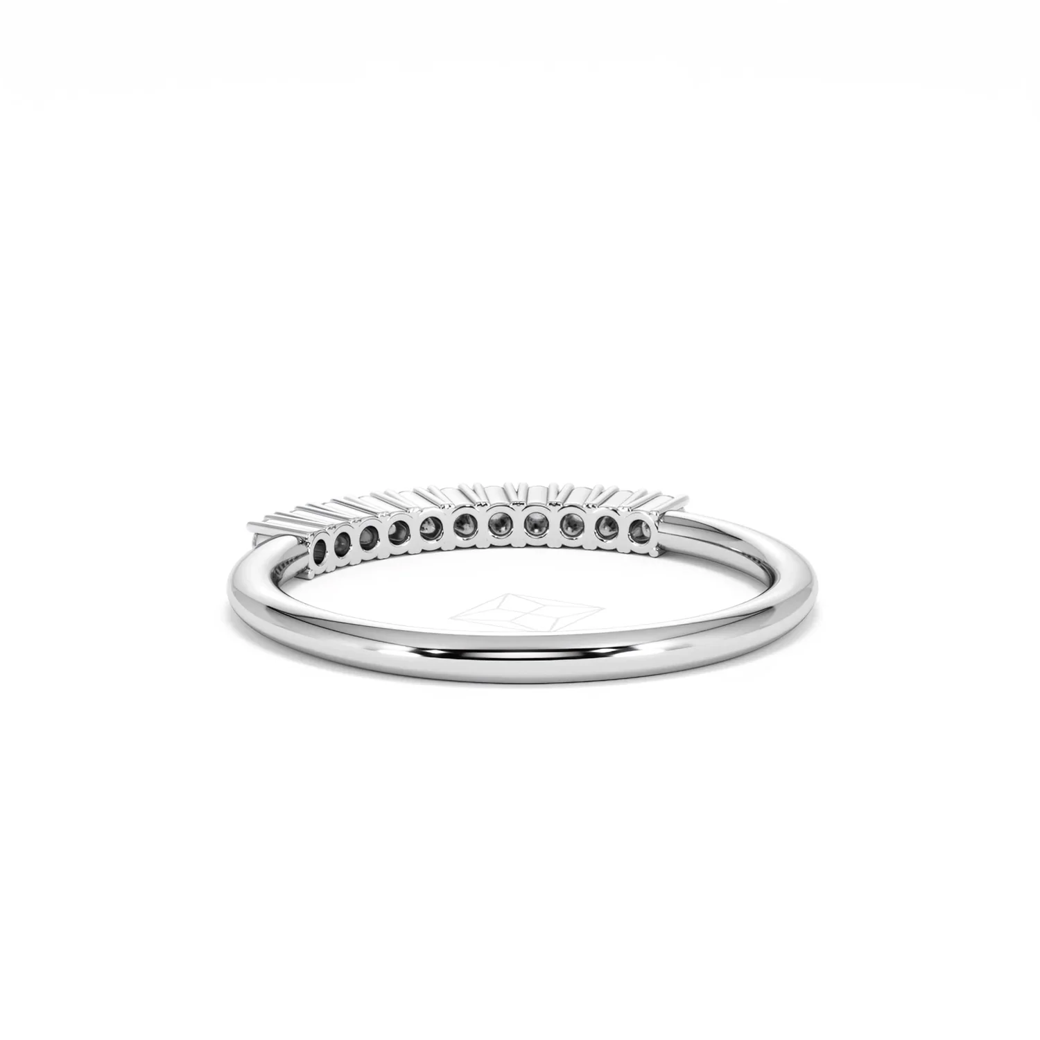 Twilight Lab Diamond 0.15ct H/SI Half Eternity Ring in 925 Silver - Image 52