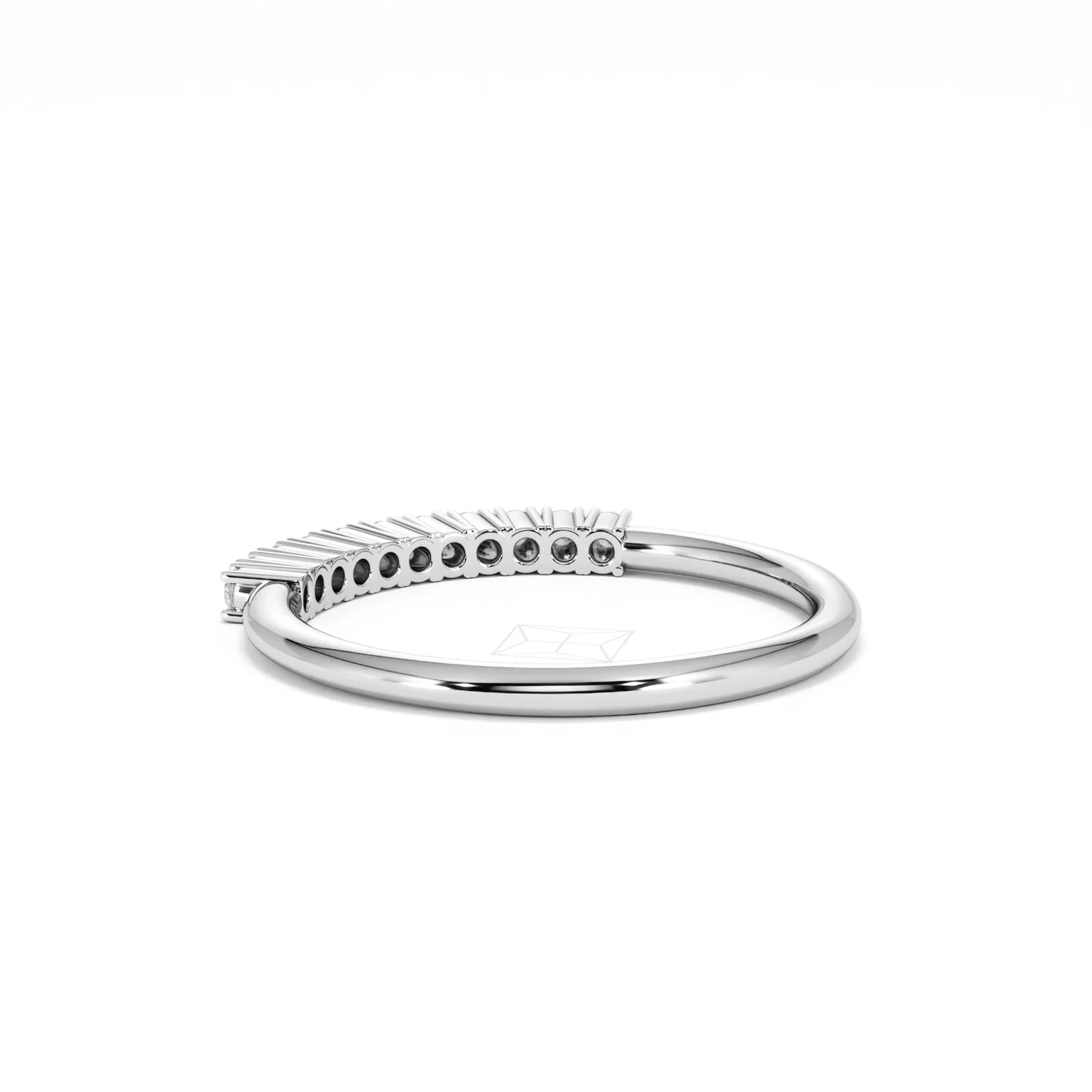 Twilight Lab Diamond 0.15ct H/SI Half Eternity Ring in 925 Silver - Image 56