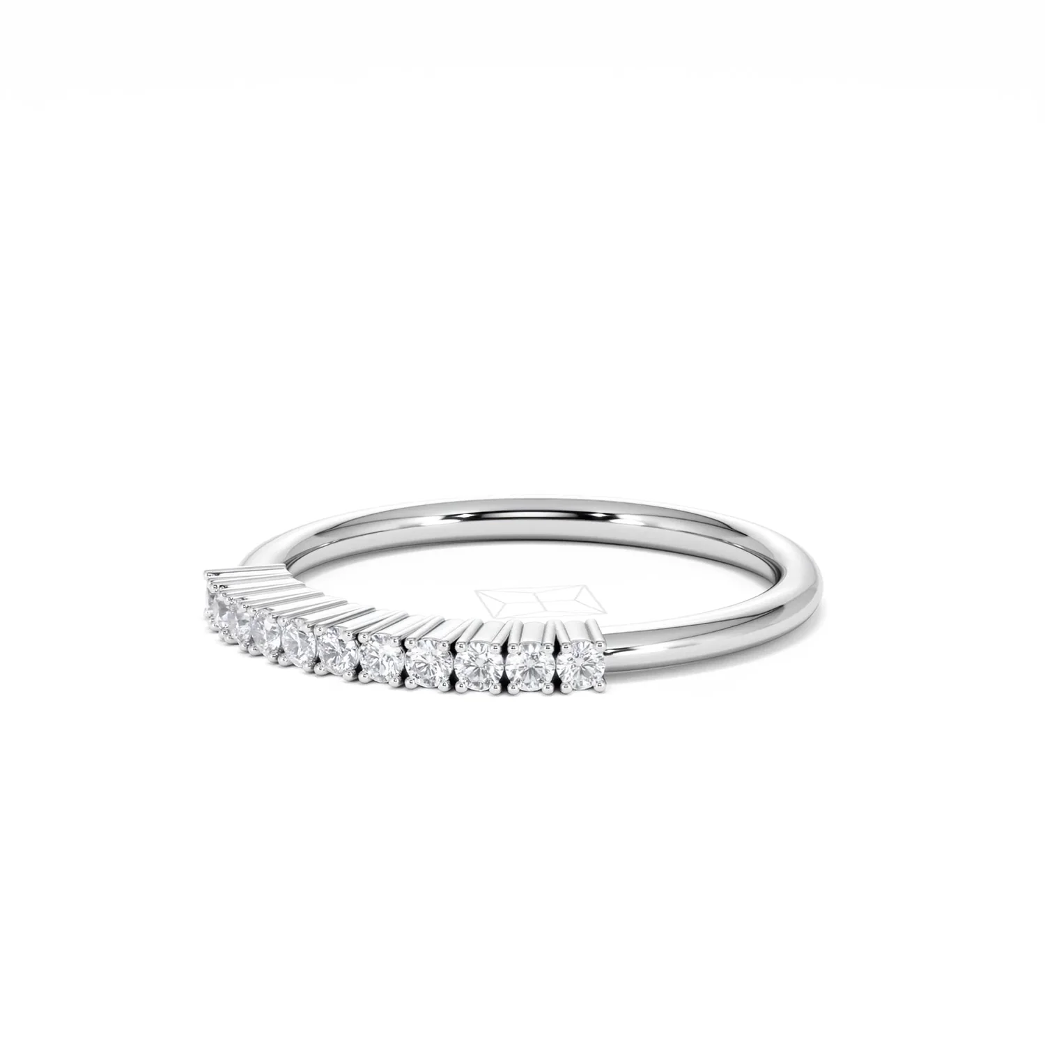 Twilight Lab Diamond 0.15ct H/SI Half Eternity Ring in 925 Silver - Image 81