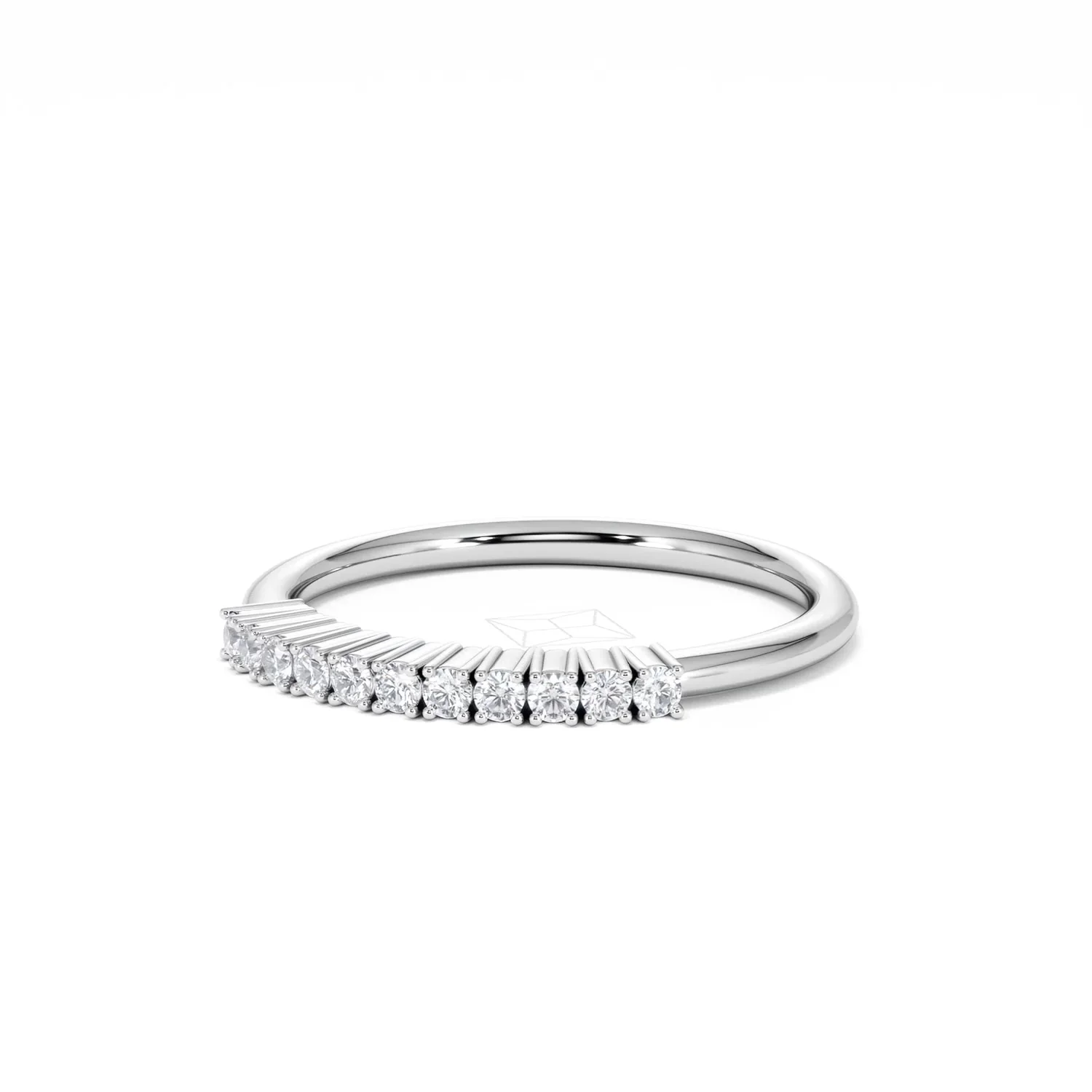 Twilight Lab Diamond 0.15ct H/SI Half Eternity Ring in 925 Silver - Image 83