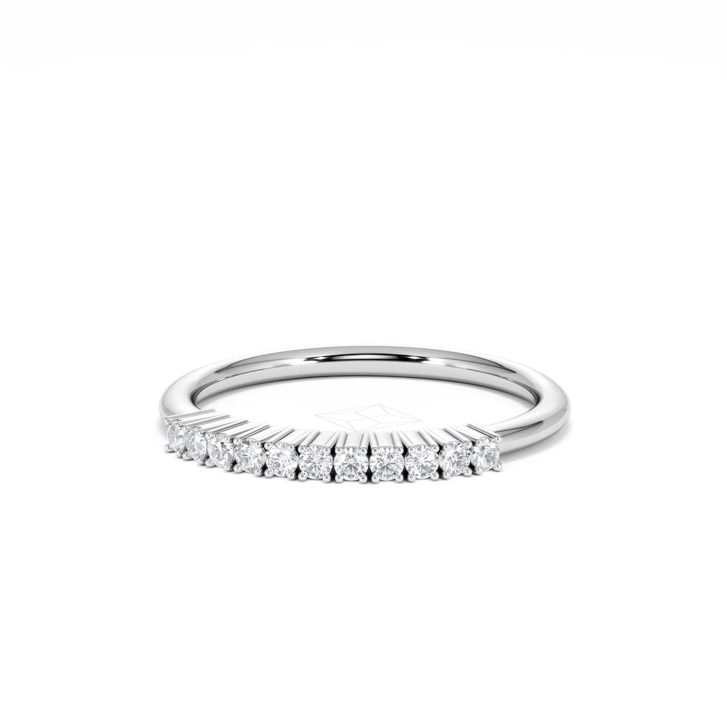 Twilight Lab Diamond 0.15ct H/SI Half Eternity Ring in 925 Silver - Image 86
