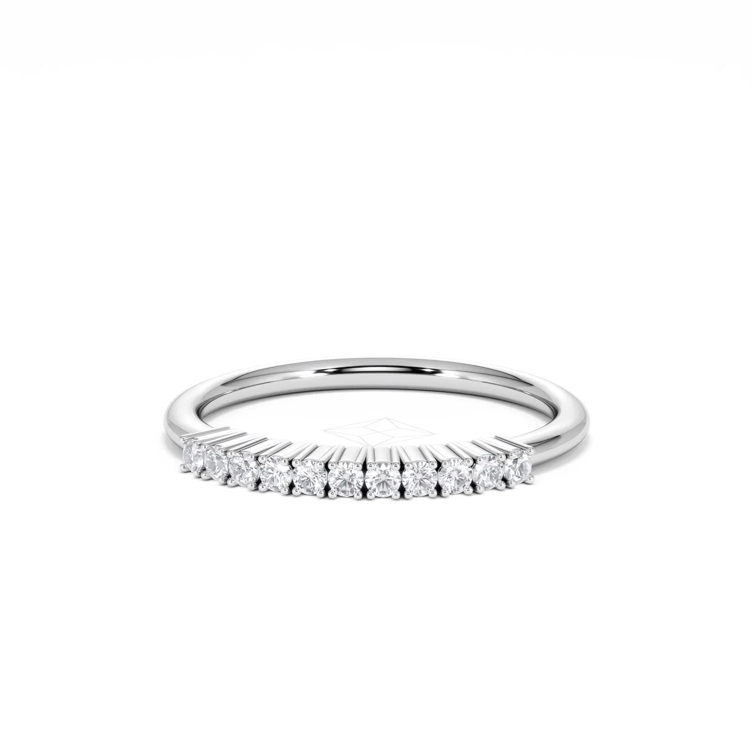 Twilight Lab Diamond 0.15ct H/SI Half Eternity Ring in 925 Silver - Image 87