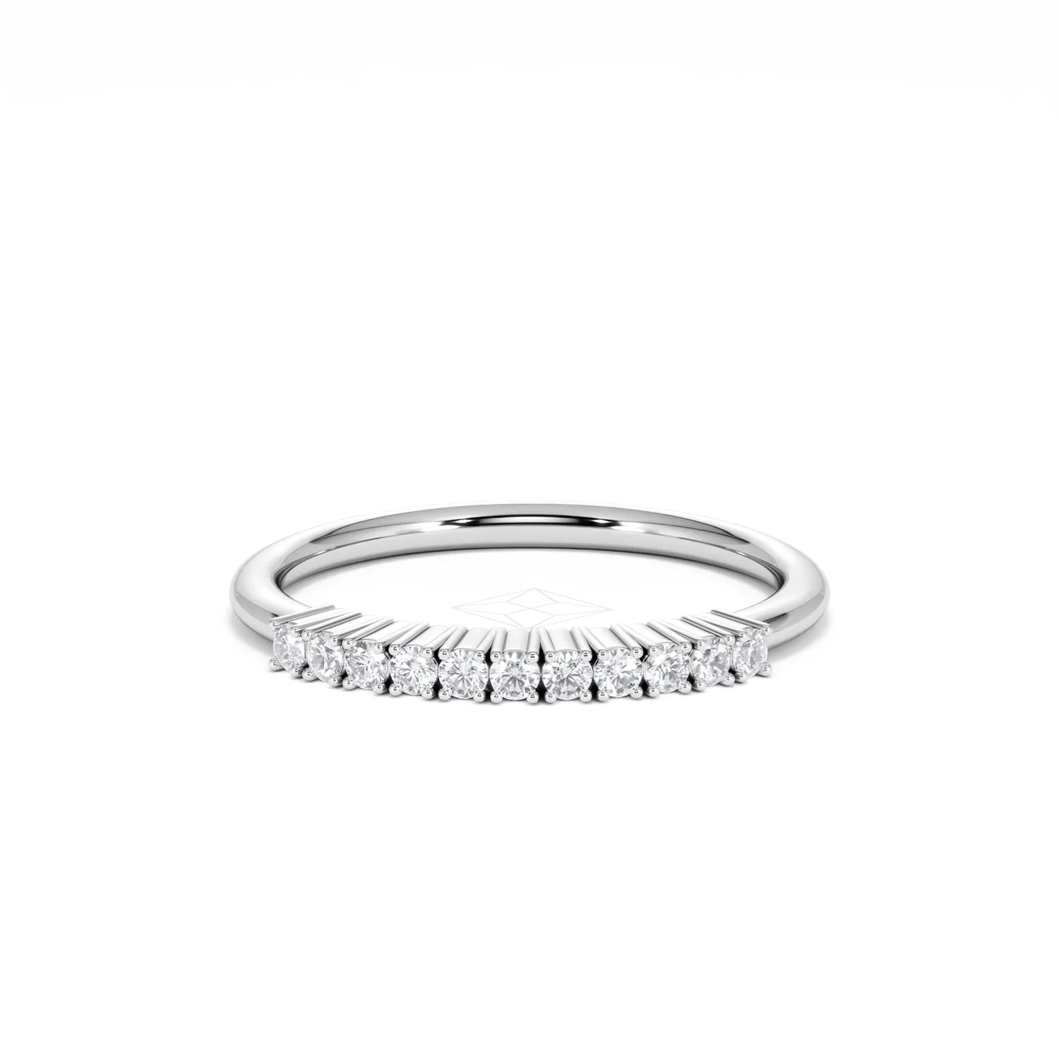 Twilight Lab Diamond 0.15ct H/SI Half Eternity Ring in 925 Silver - Image 88