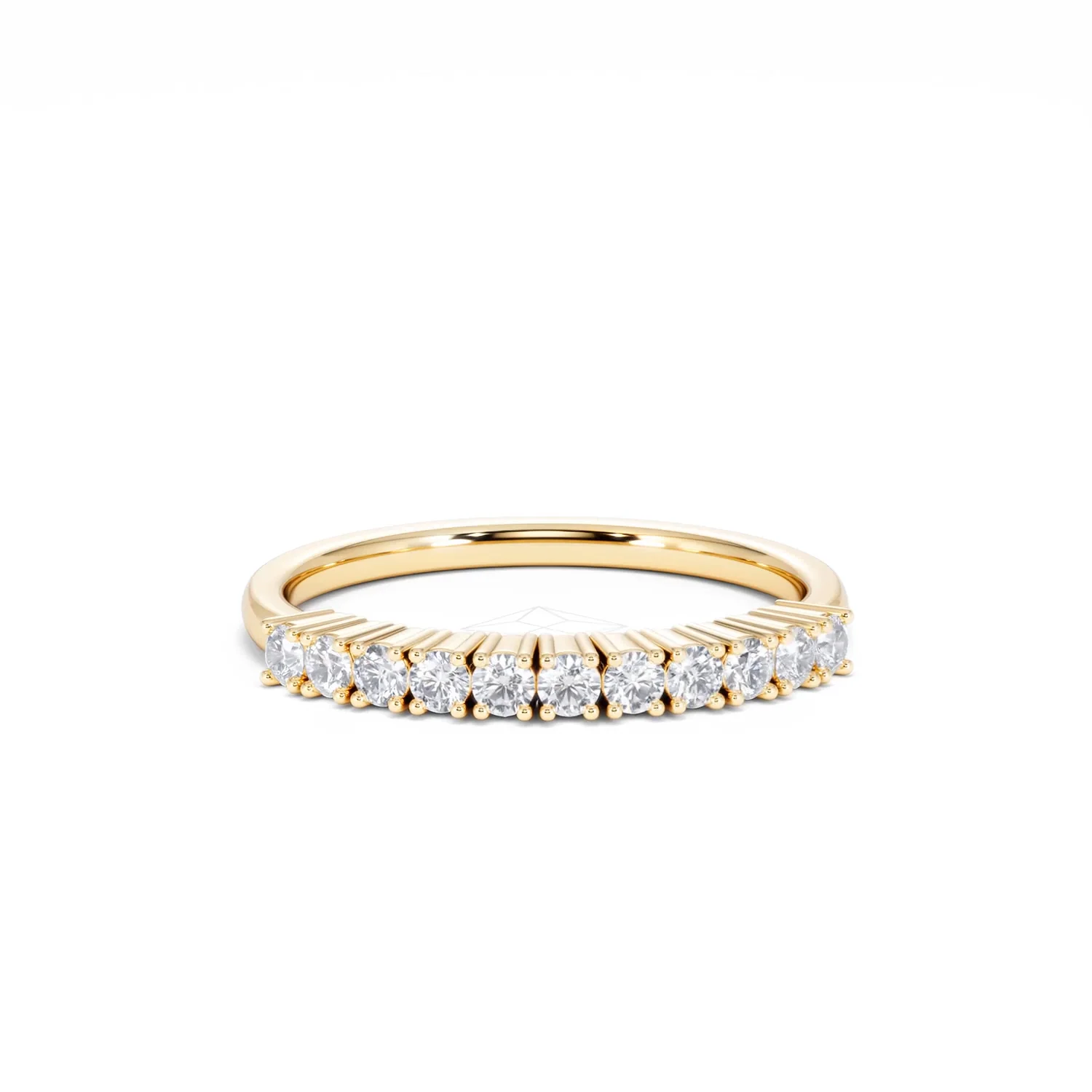 Twilight Lab Diamond 0.30ct H/SI Half Eternity Ring in 18K Gold Vermeil - Image 10