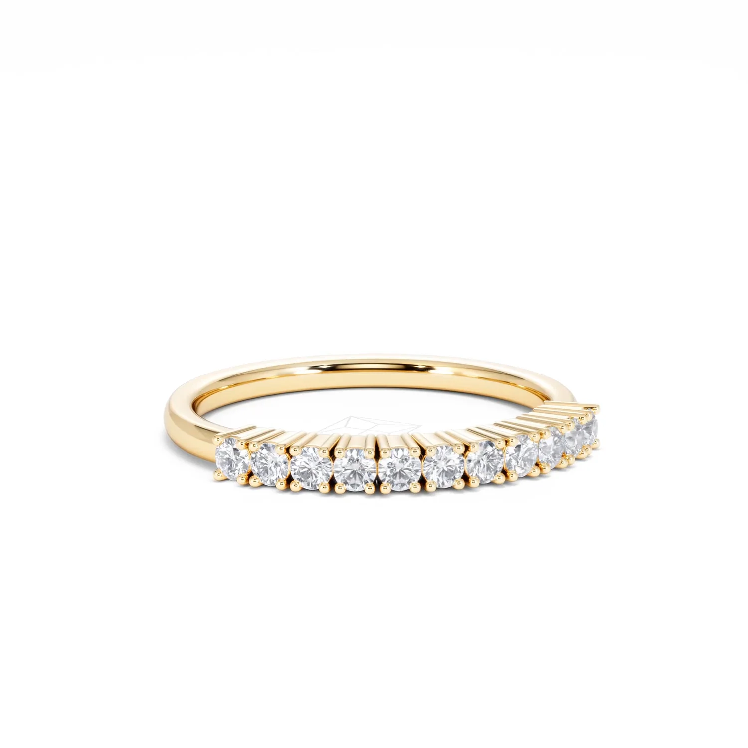 Twilight Lab Diamond 0.30ct H/SI Half Eternity Ring in 18K Gold Vermeil - Image 13