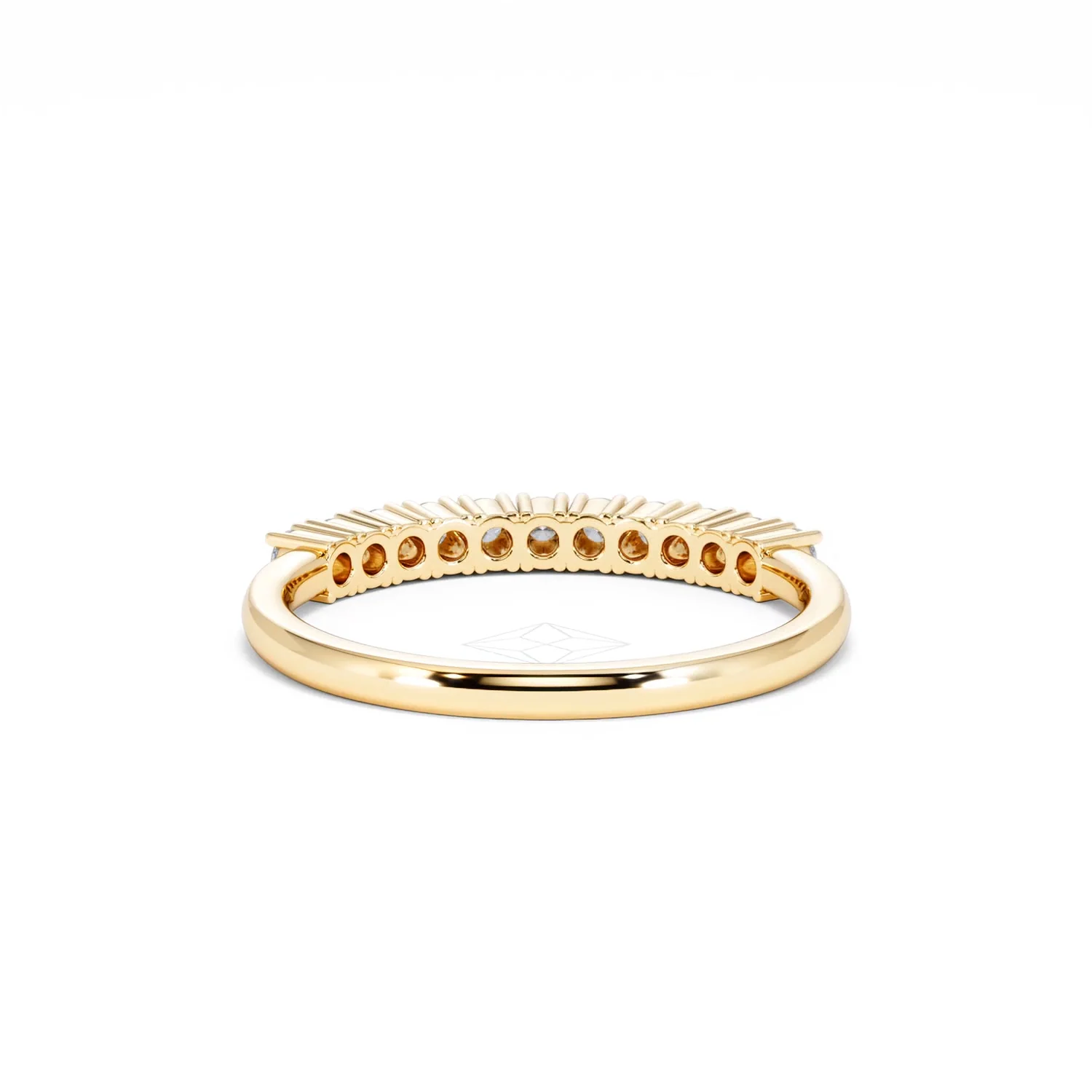 Twilight Lab Diamond 0.30ct H/SI Half Eternity Ring in 18K Gold Vermeil - Image 49