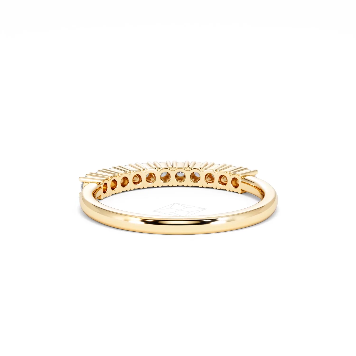 Twilight Lab Diamond 0.30ct H/SI Half Eternity Ring in 18K Gold Vermeil - Image 51
