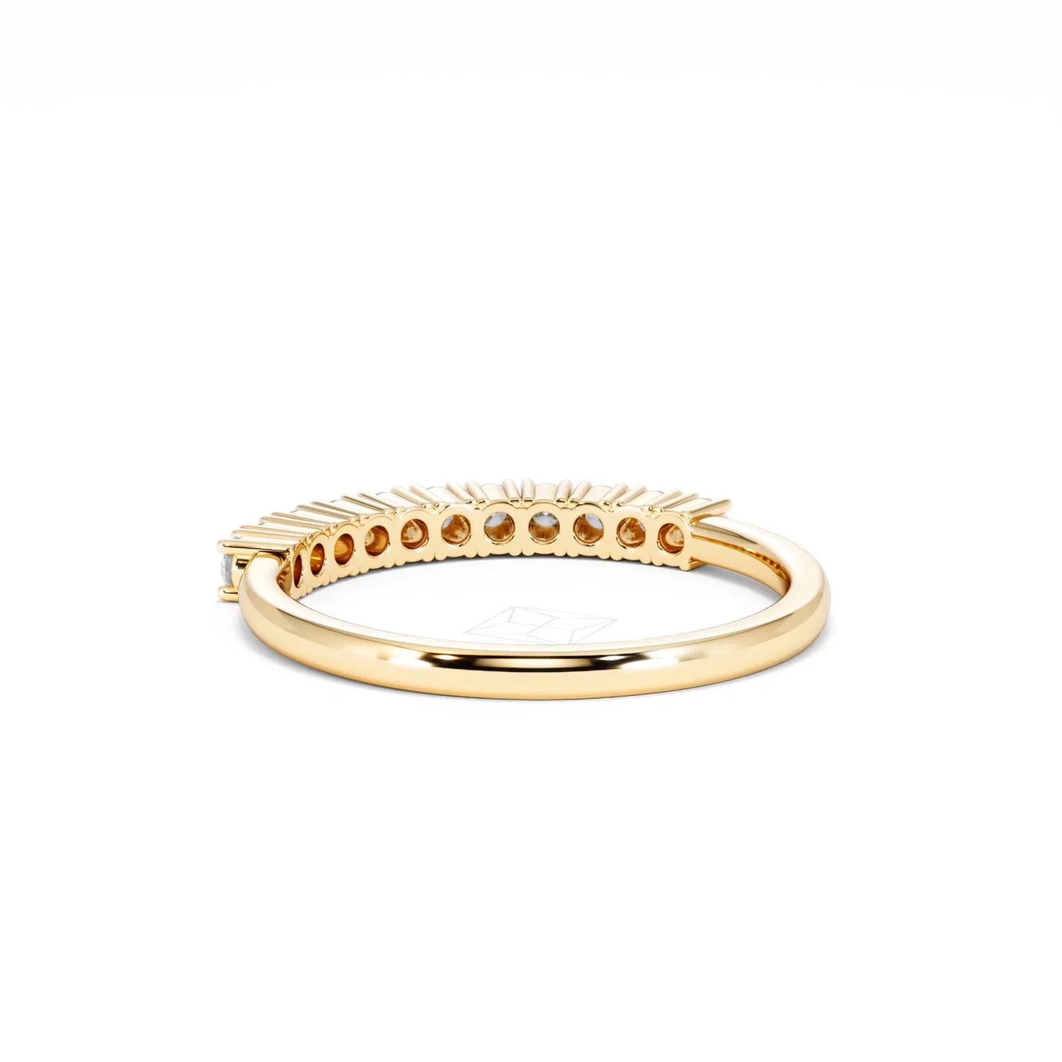 Twilight Lab Diamond 0.30ct H/SI Half Eternity Ring in 18K Gold Vermeil - Image 53