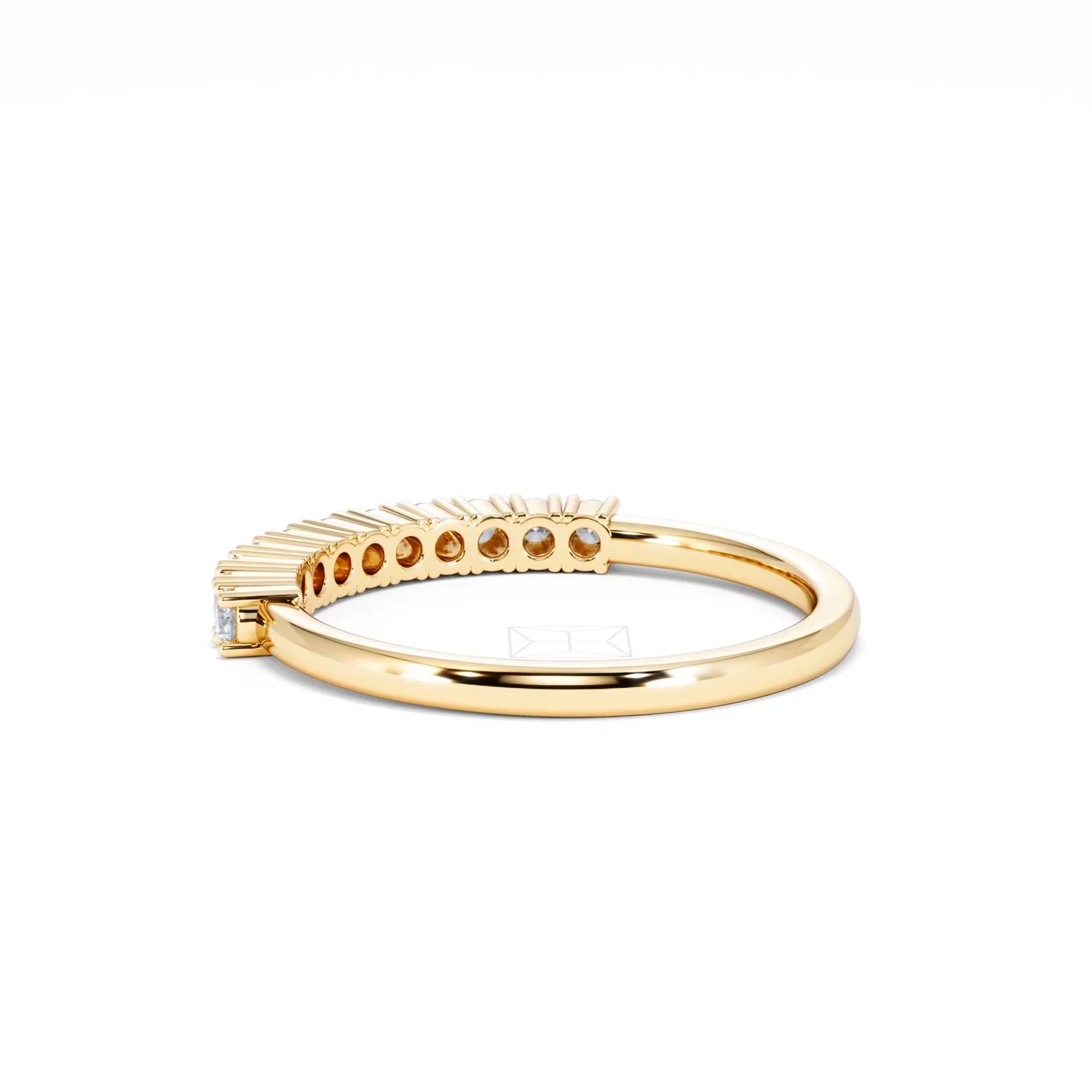 Twilight Lab Diamond 0.30ct H/SI Half Eternity Ring in 18K Gold Vermeil - Image 59