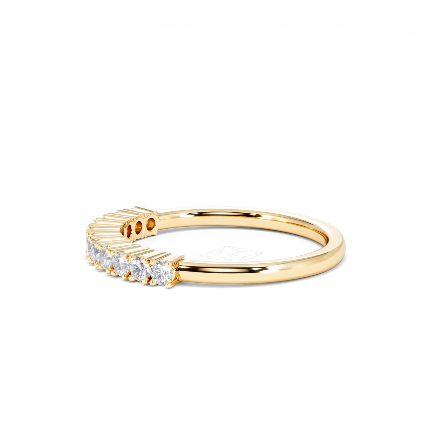 Twilight Lab Diamond 0.30ct H/SI Half Eternity Ring in 18K Gold Vermeil - Image 71