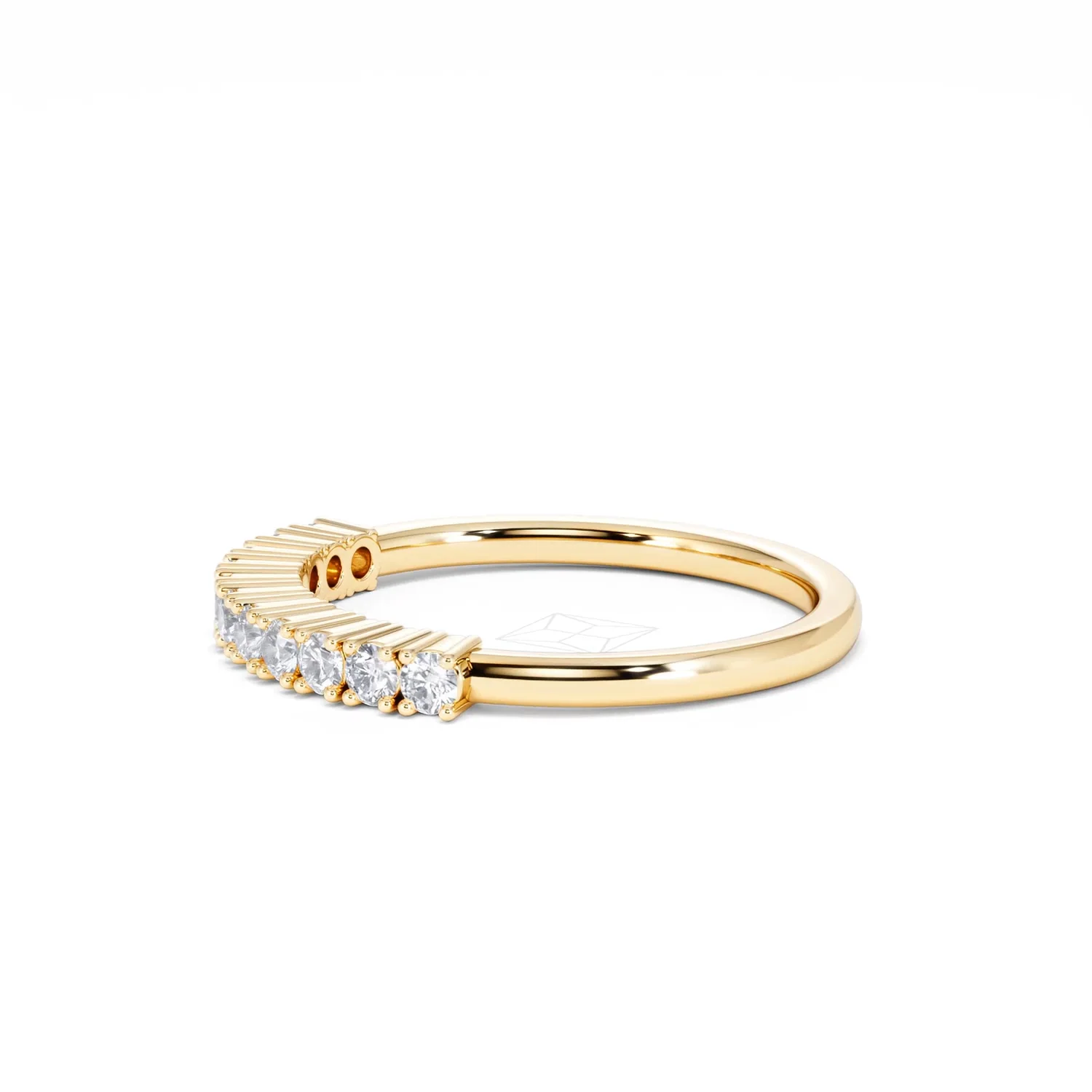 Twilight Lab Diamond 0.30ct H/SI Half Eternity Ring in 18K Gold Vermeil - Image 72