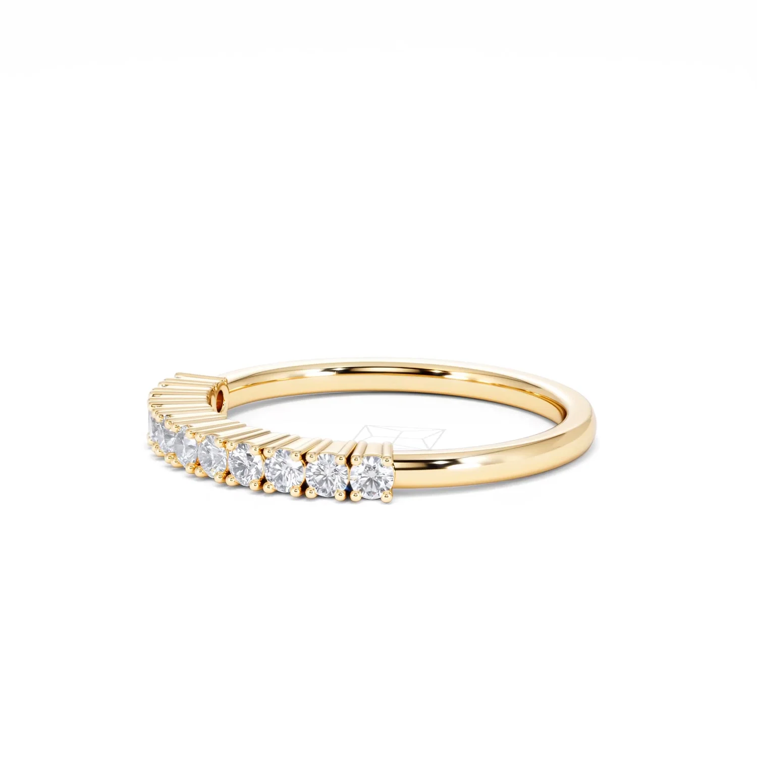 Twilight Lab Diamond 0.30ct H/SI Half Eternity Ring in 18K Gold Vermeil - Image 76