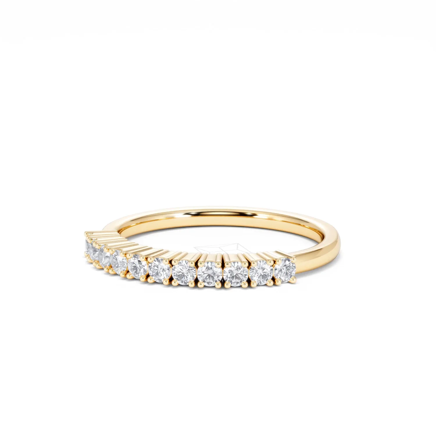 Twilight Lab Diamond 0.30ct H/SI Half Eternity Ring in 18K Gold Vermeil - Image 83