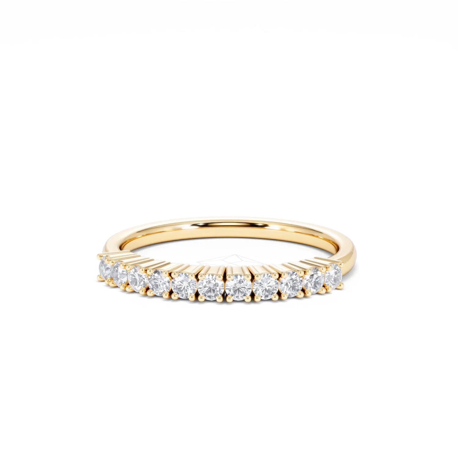 Twilight Lab Diamond 0.30ct H/SI Half Eternity Ring in 18K Gold Vermeil - Image 87