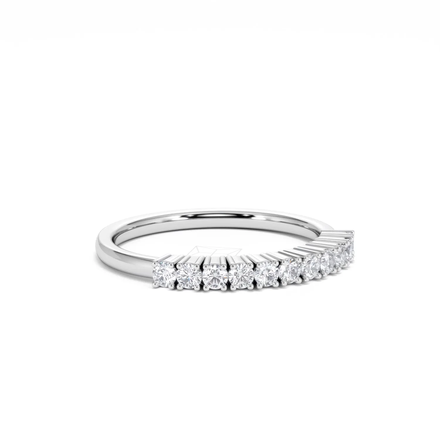 Twilight Lab Diamond 0.30ct H/SI Half Eternity Ring in 925 Silver - Image 15