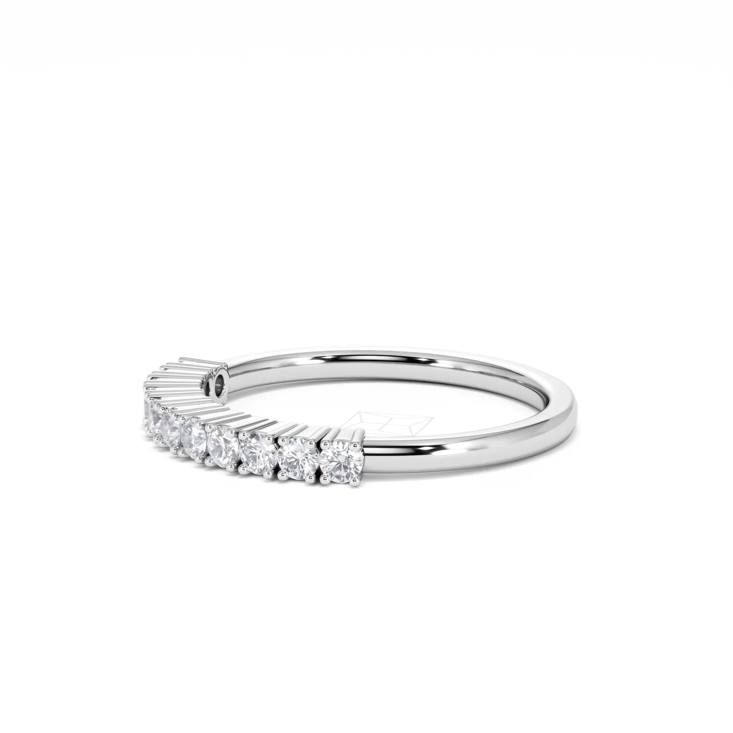 Twilight Lab Diamond 0.30ct H/SI Half Eternity Ring in 925 Silver - Image 74