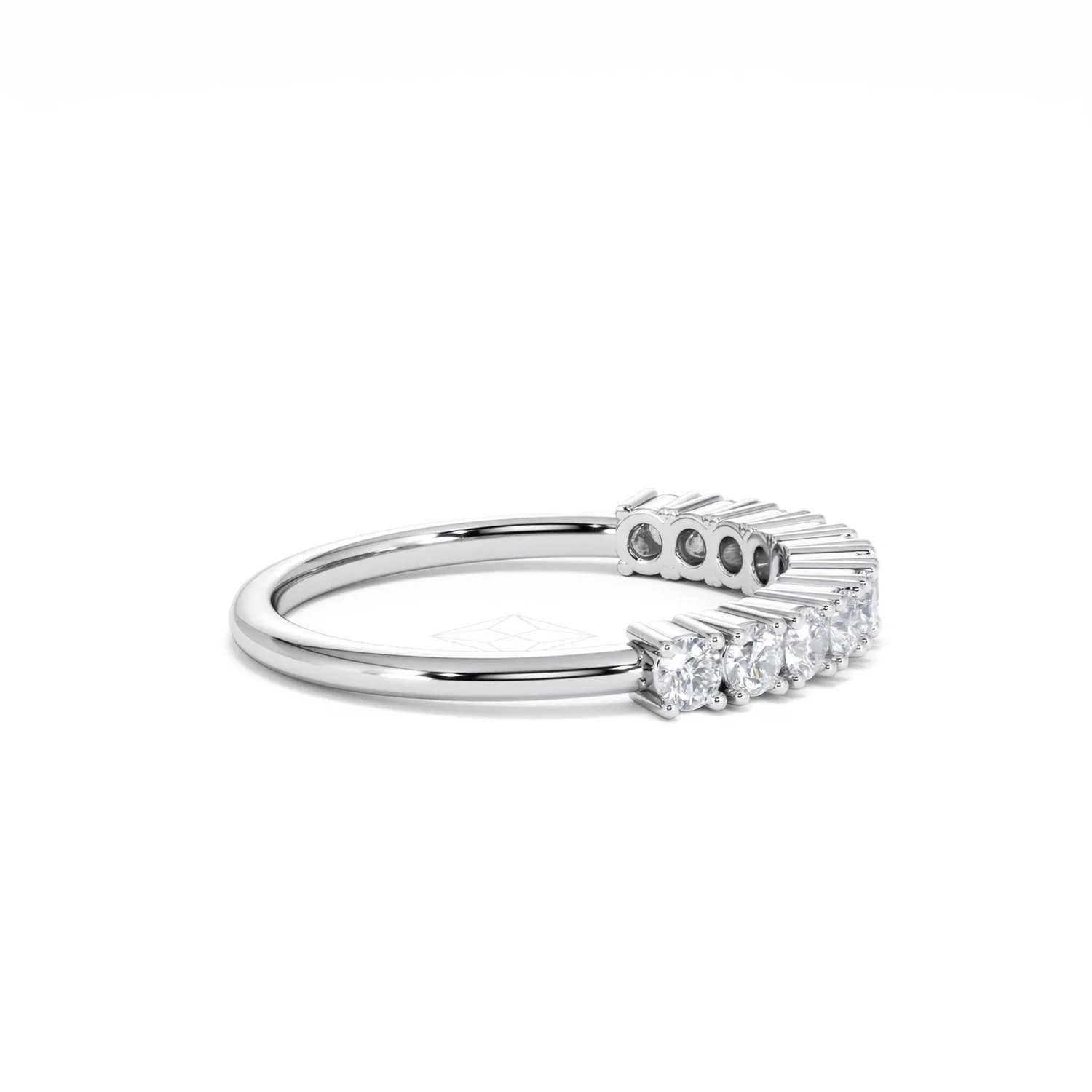 Twilight Lab Diamond 0.50ct H/SI Half Eternity Ring 925 Silver - Image 30