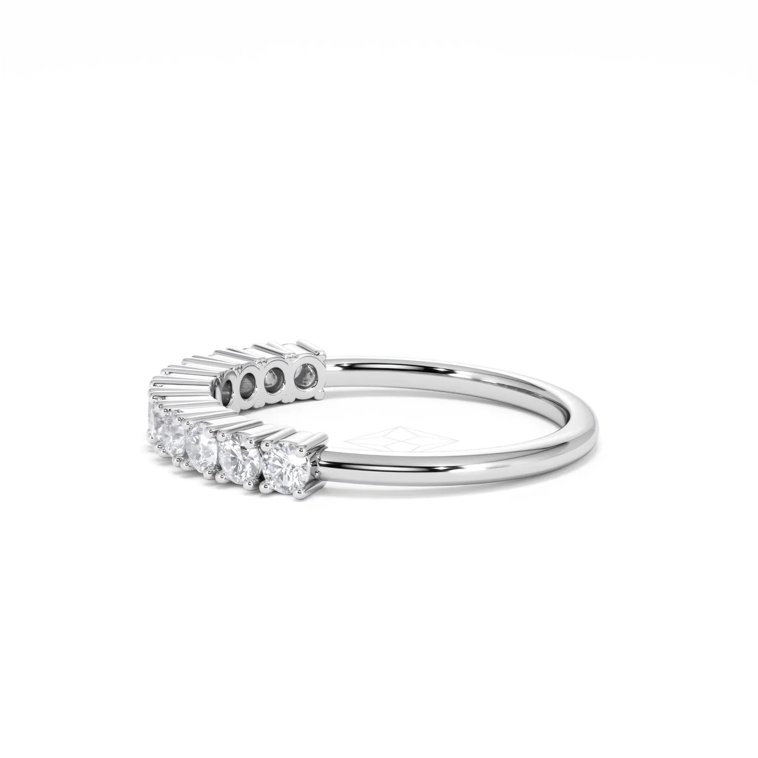Twilight Lab Diamond 0.50ct H/SI Half Eternity Ring 925 Silver - Image 70