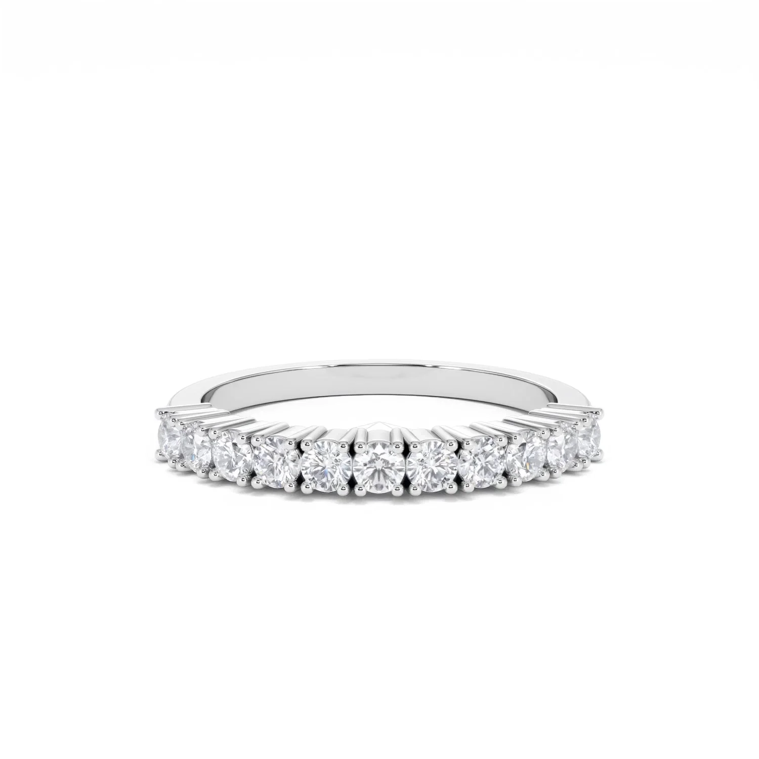 Twilight Lab Diamond 0.50ct H/SI Half Eternity Ring 9K White Gold - Image 10