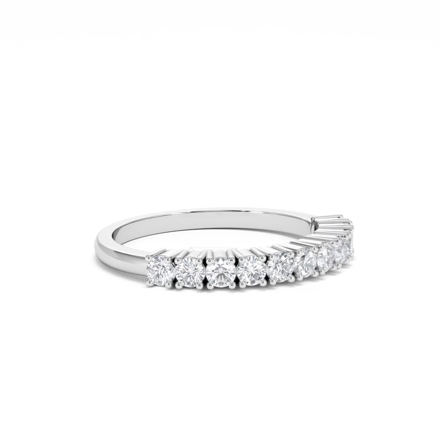 Twilight Lab Diamond 0.50ct H/SI Half Eternity Ring 9K White Gold - Image 19
