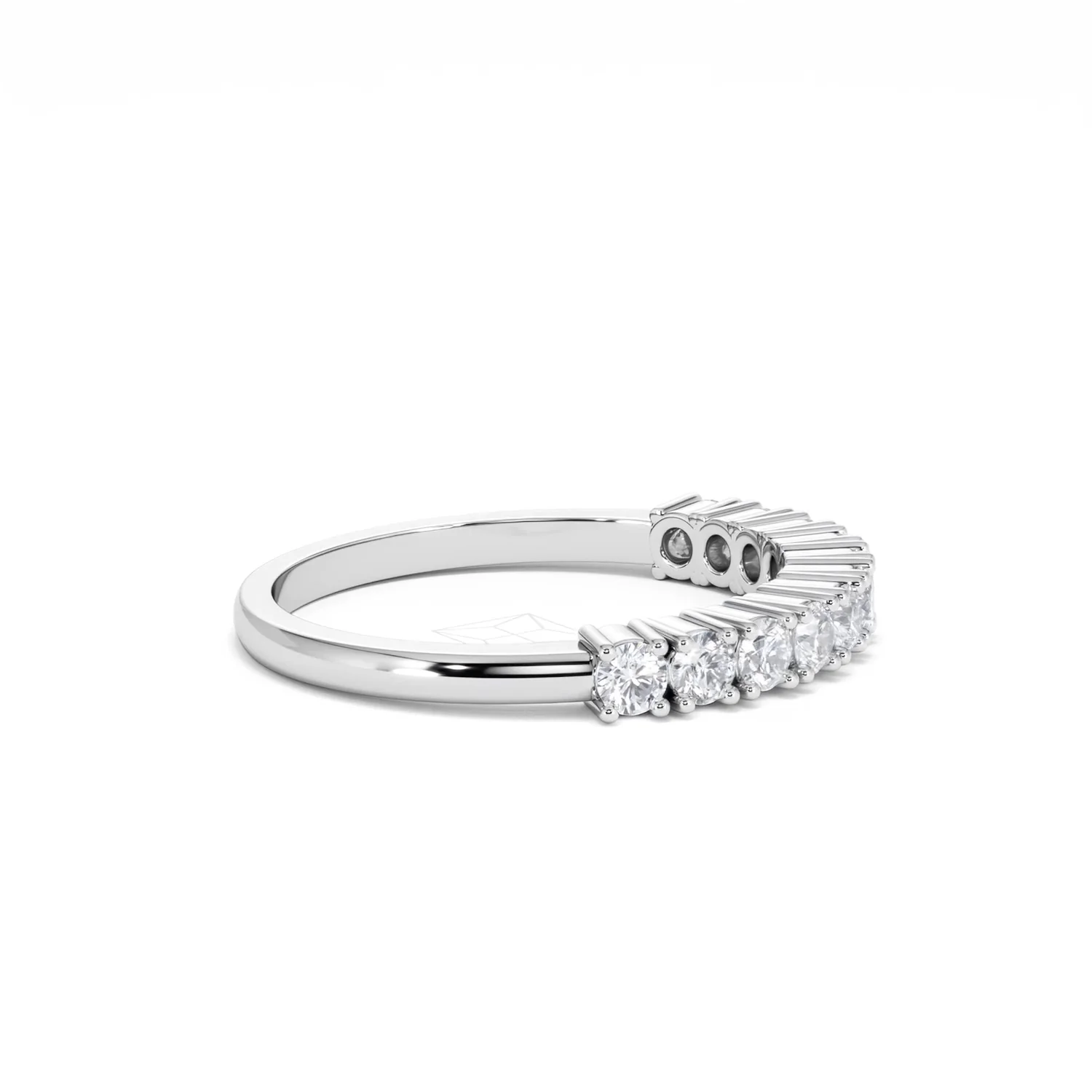 Twilight Lab Diamond 0.50ct H/SI Half Eternity Ring 9K White Gold - Image 28