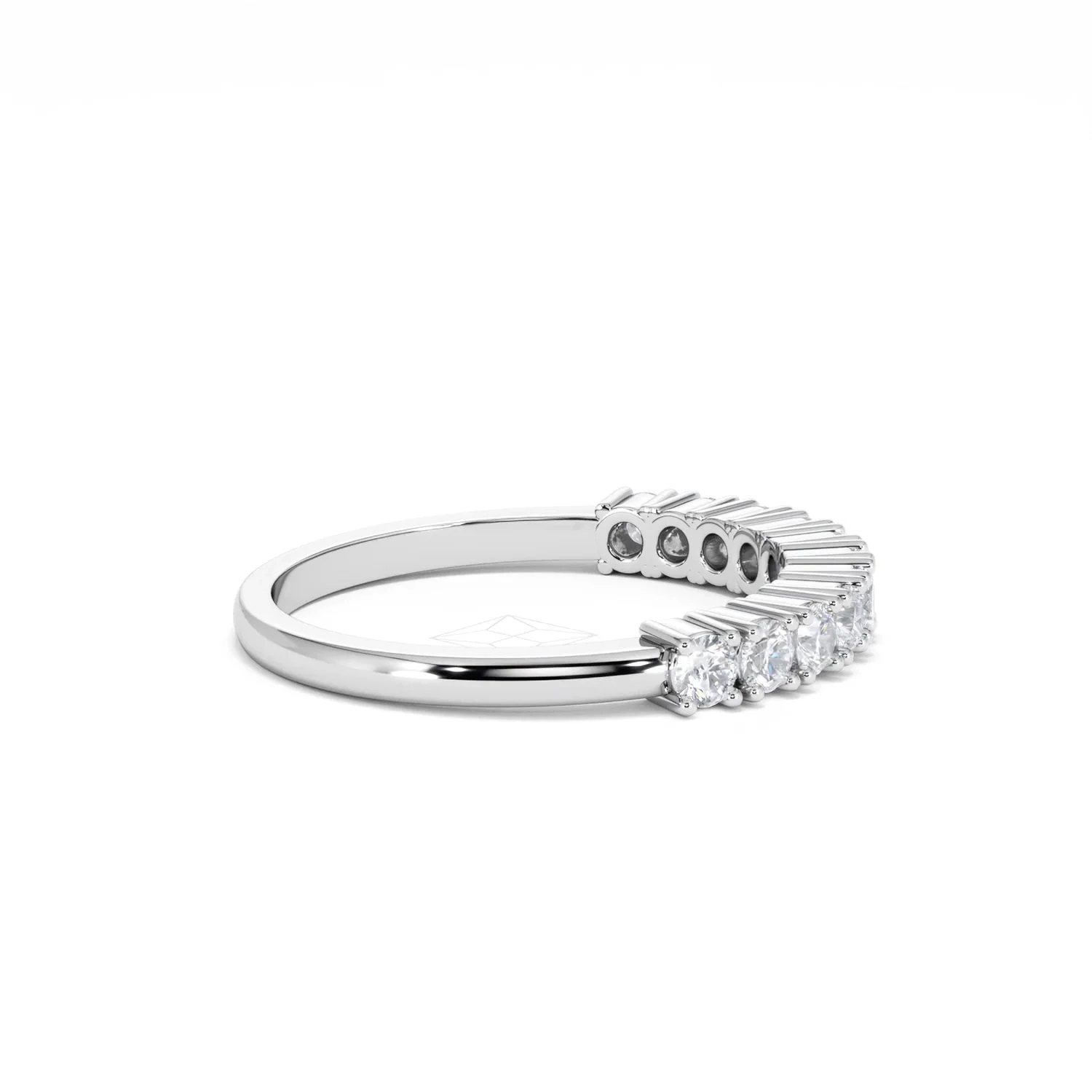 Twilight Lab Diamond 0.50ct H/SI Half Eternity Ring 9K White Gold - Image 31