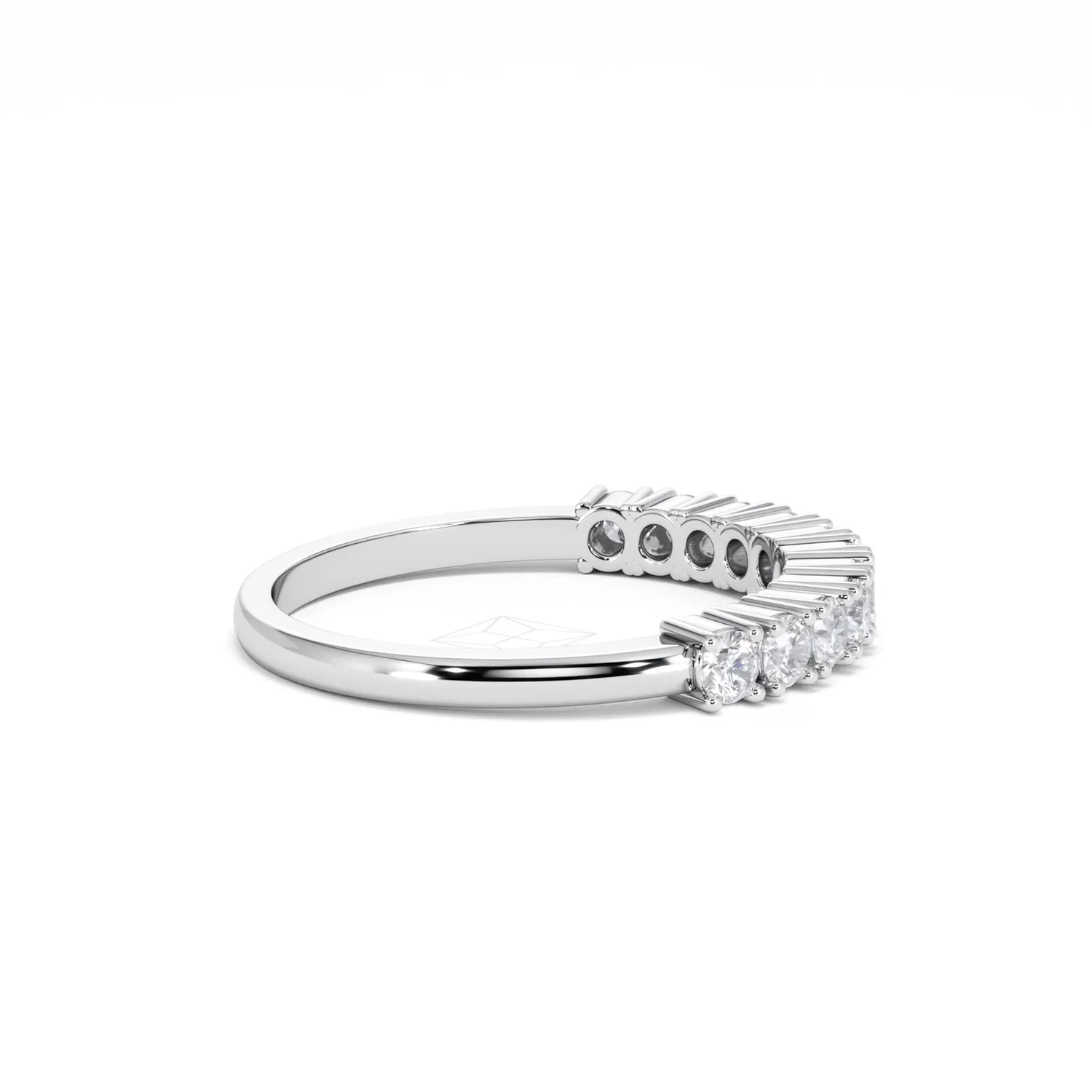 Twilight Lab Diamond 0.50ct H/SI Half Eternity Ring 9K White Gold - Image 32