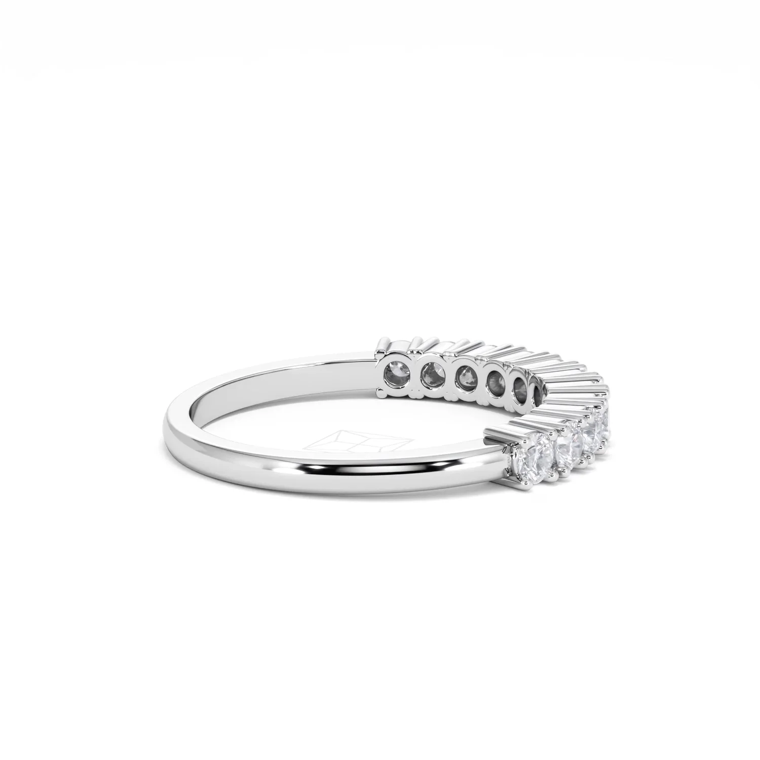 Twilight Lab Diamond 0.50ct H/SI Half Eternity Ring 9K White Gold - Image 34