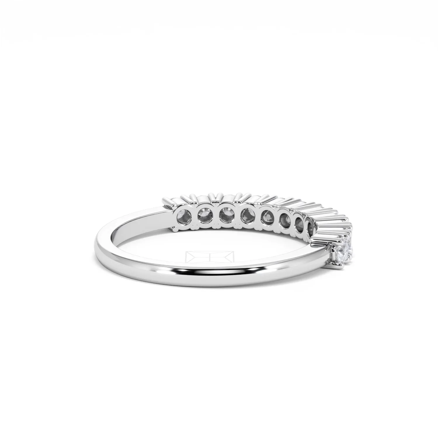 Twilight Lab Diamond 0.50ct H/SI Half Eternity Ring 9K White Gold - Image 40