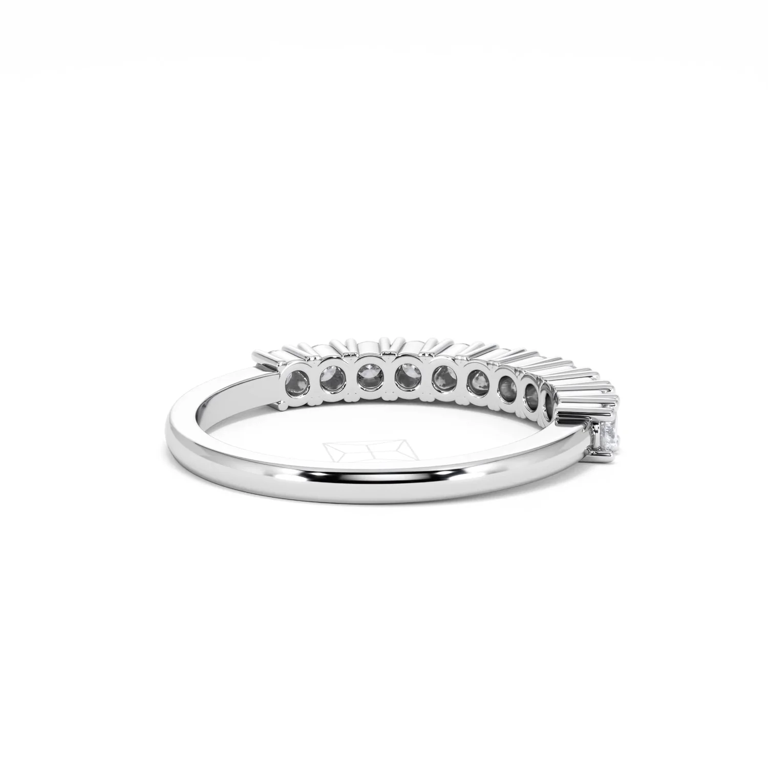 Twilight Lab Diamond 0.50ct H/SI Half Eternity Ring 9K White Gold - Image 42