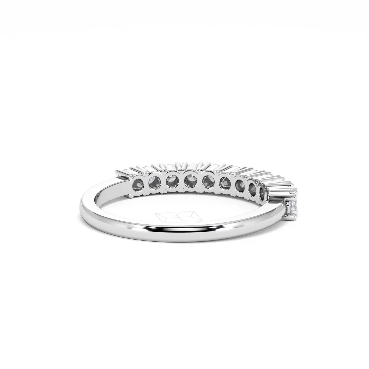 Twilight Lab Diamond 0.50ct H/SI Half Eternity Ring 9K White Gold - Image 43
