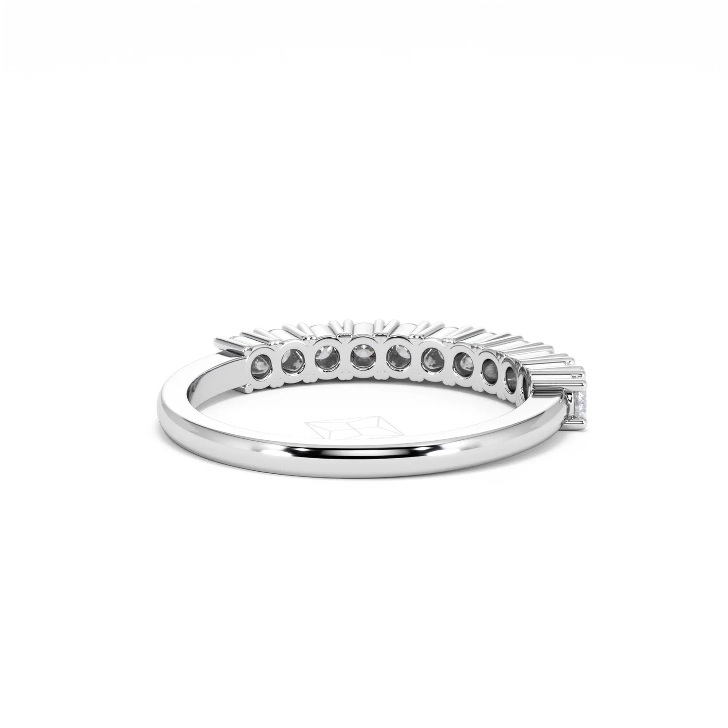 Twilight Lab Diamond 0.50ct H/SI Half Eternity Ring 9K White Gold - Image 44