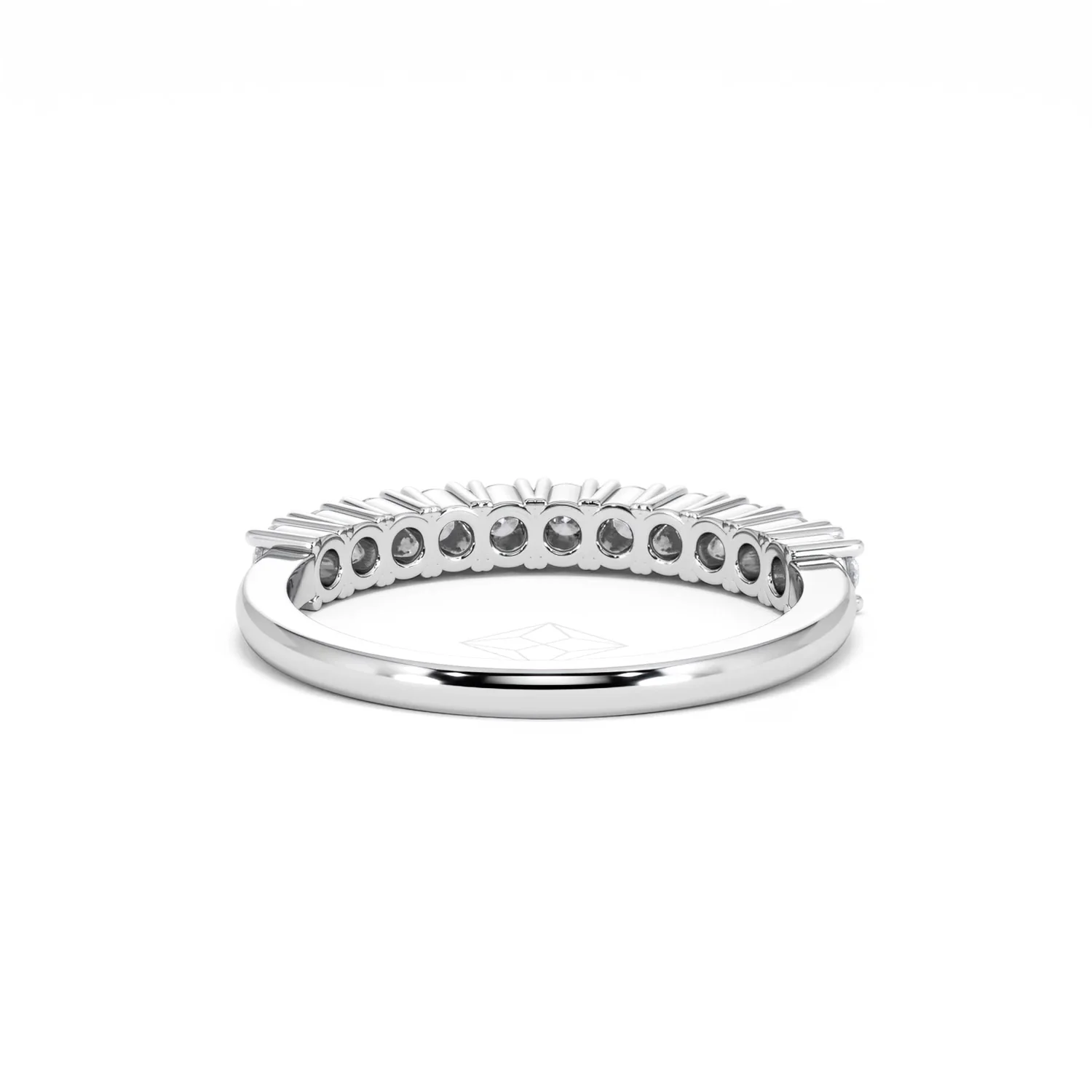 Twilight Lab Diamond 0.50ct H/SI Half Eternity Ring 9K White Gold - Image 49