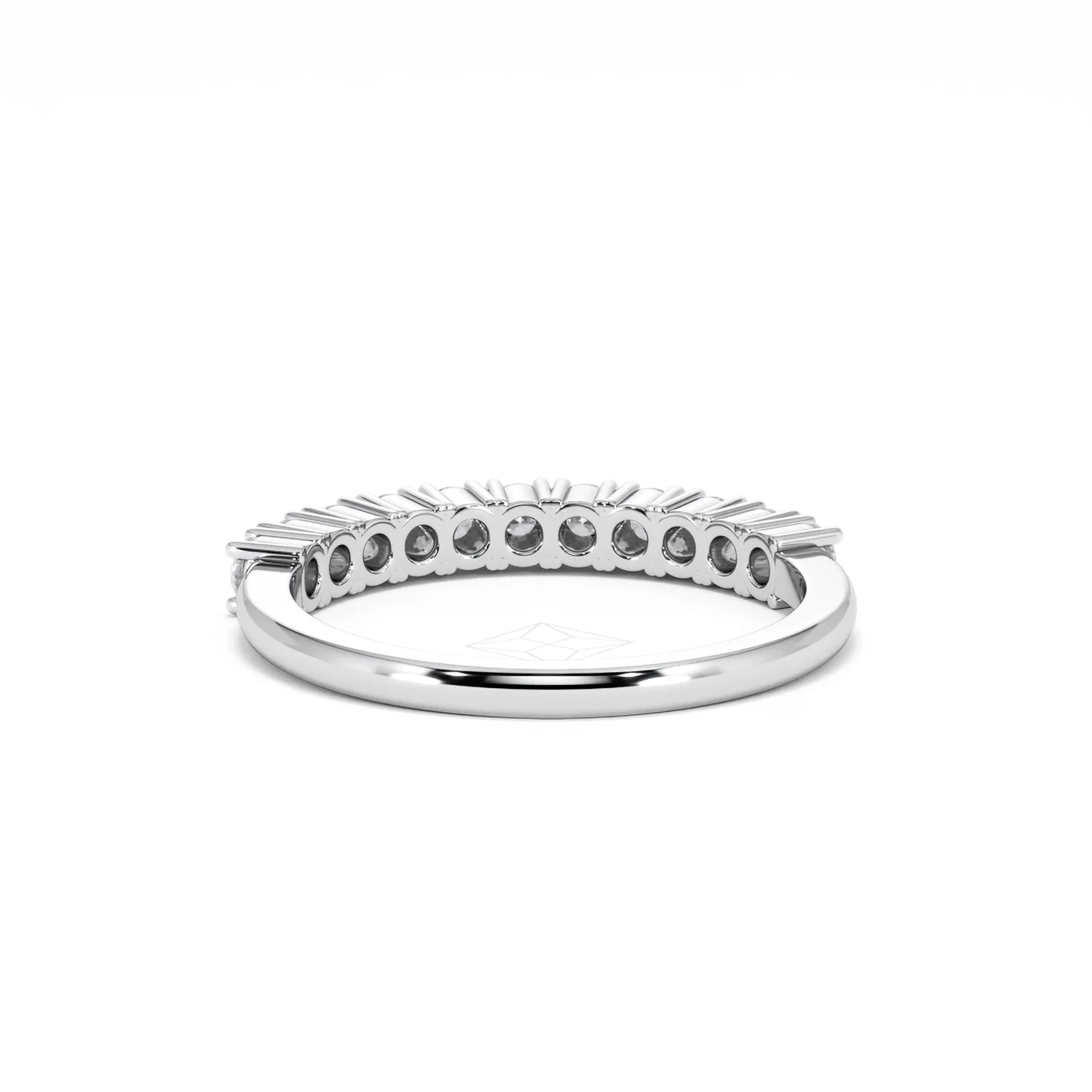 Twilight Lab Diamond 0.50ct H/SI Half Eternity Ring 9K White Gold - Image 51