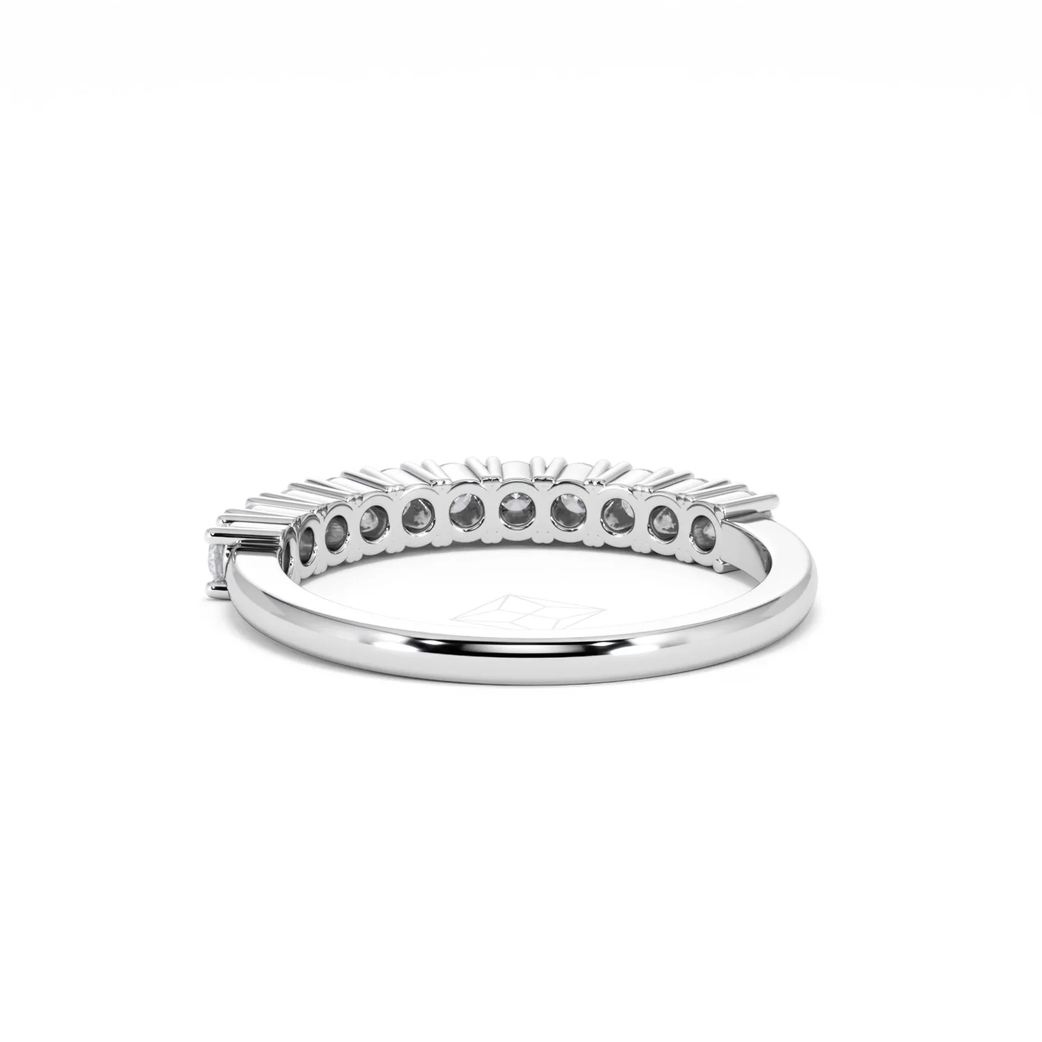 Twilight Lab Diamond 0.50ct H/SI Half Eternity Ring 9K White Gold - Image 53