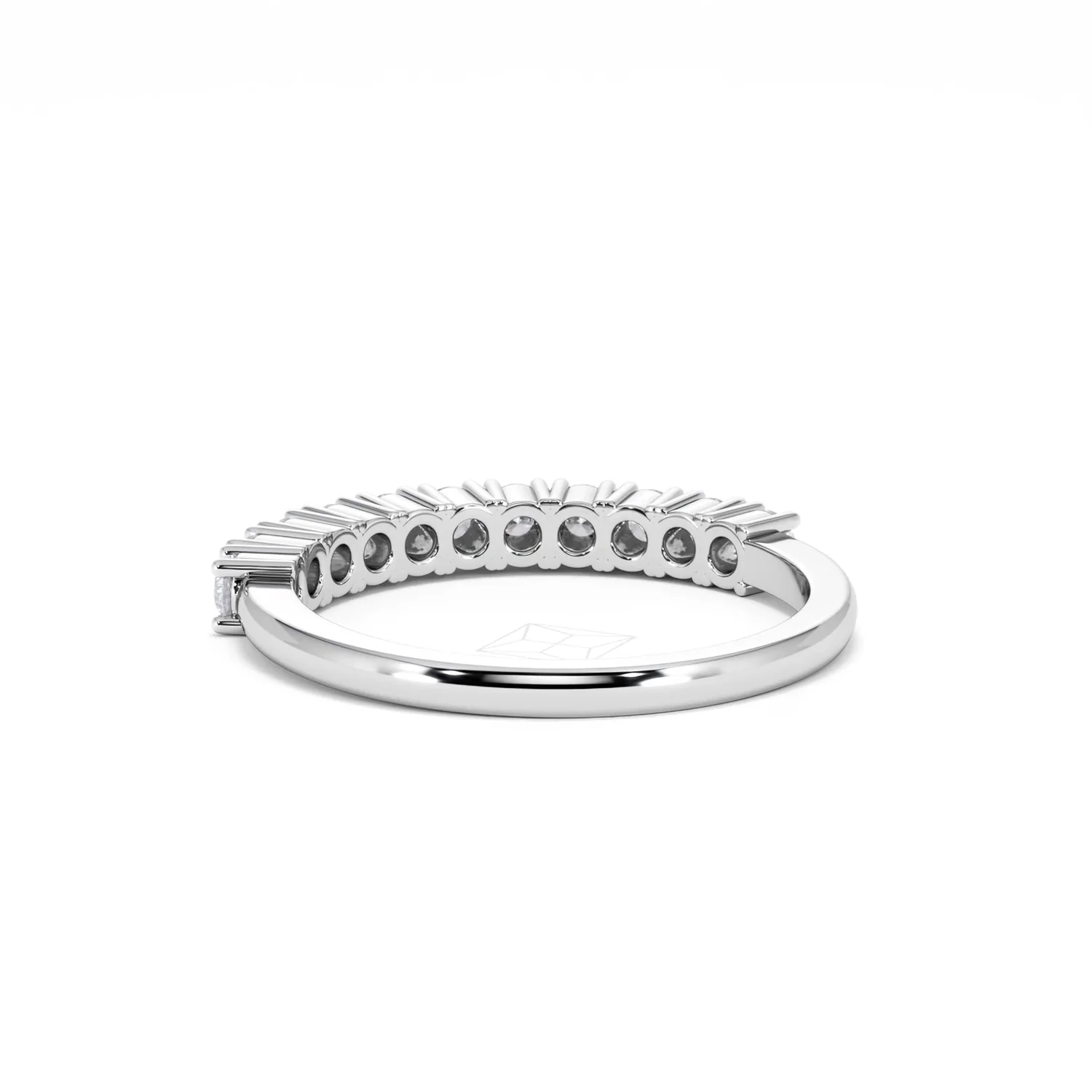 Twilight Lab Diamond 0.50ct H/SI Half Eternity Ring 9K White Gold - Image 54