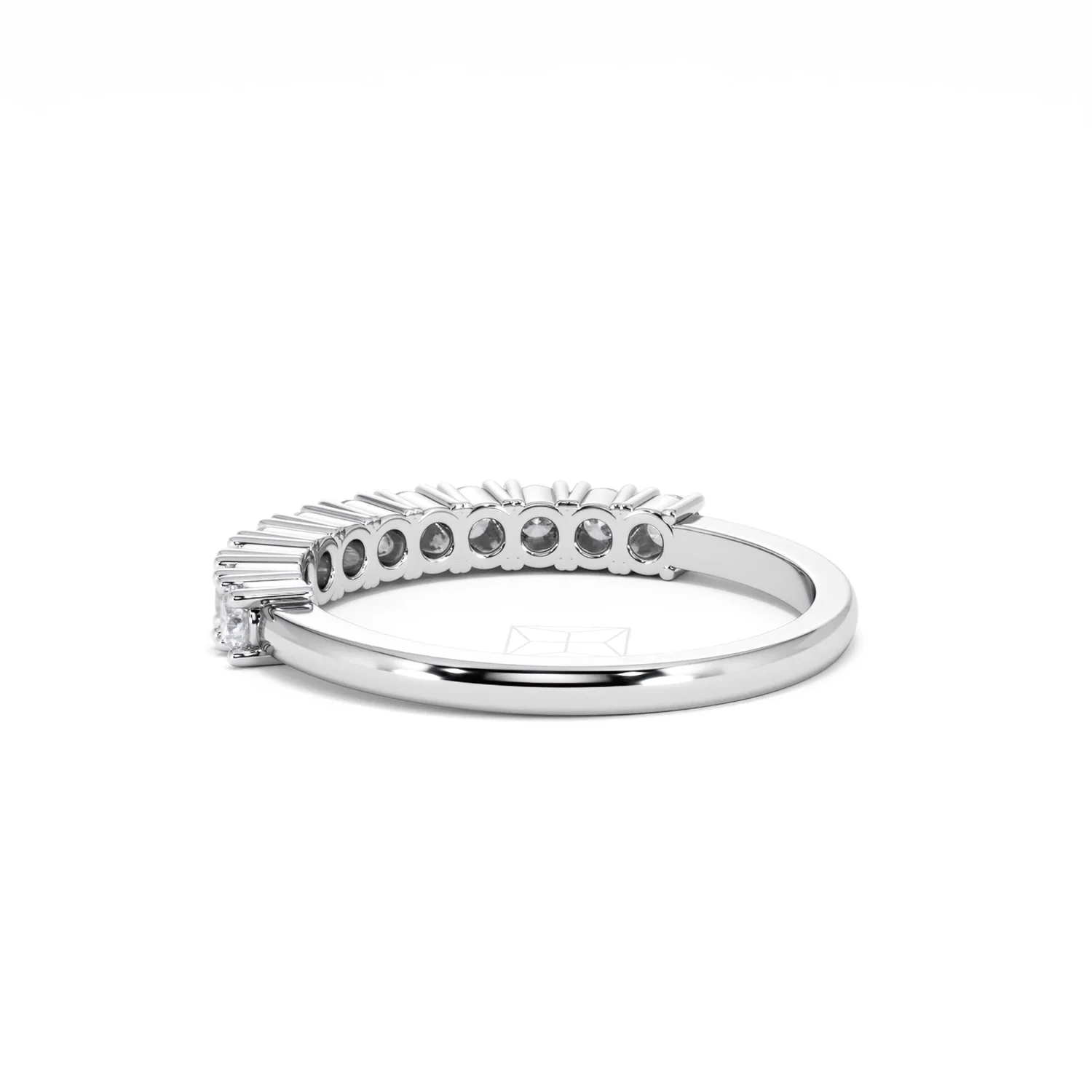 Twilight Lab Diamond 0.50ct H/SI Half Eternity Ring 9K White Gold - Image 59