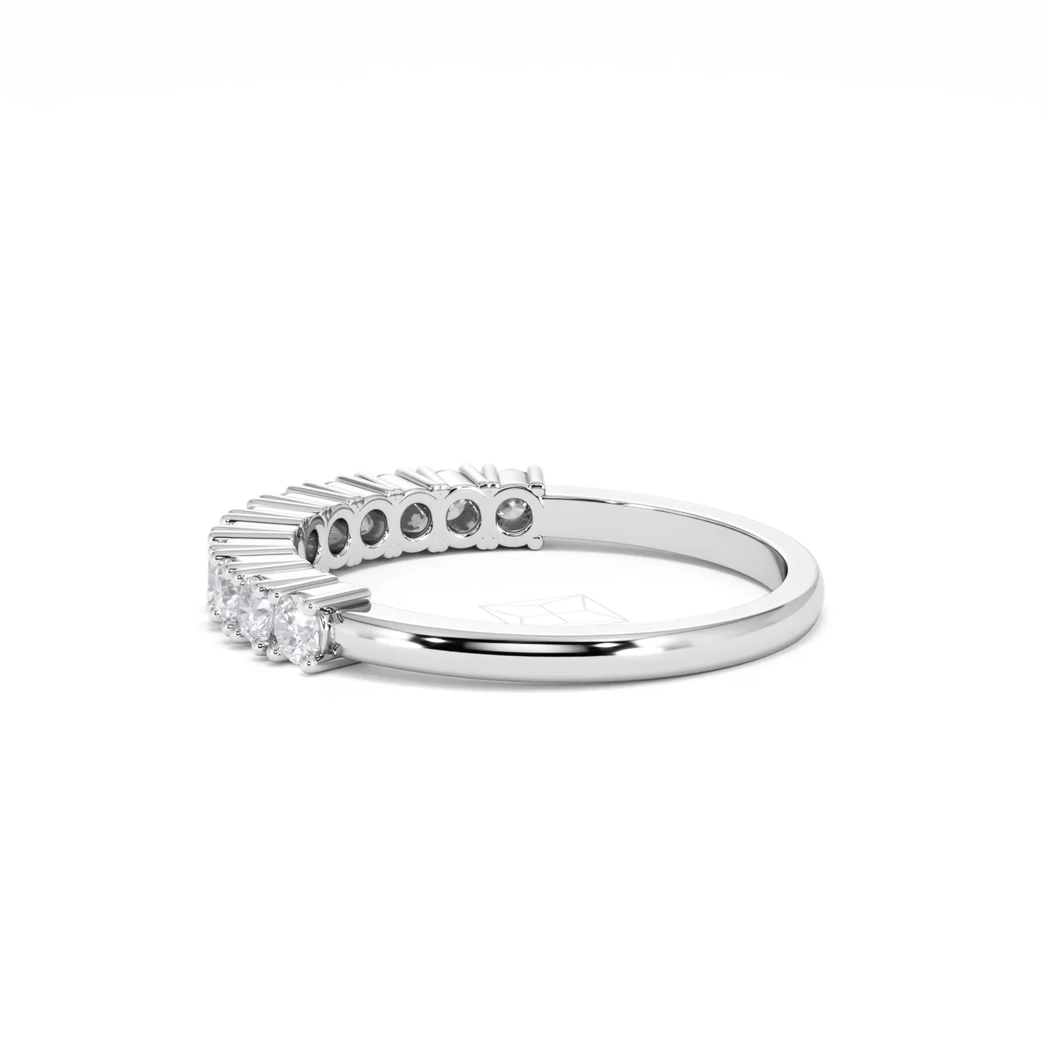 Twilight Lab Diamond 0.50ct H/SI Half Eternity Ring 9K White Gold - Image 65