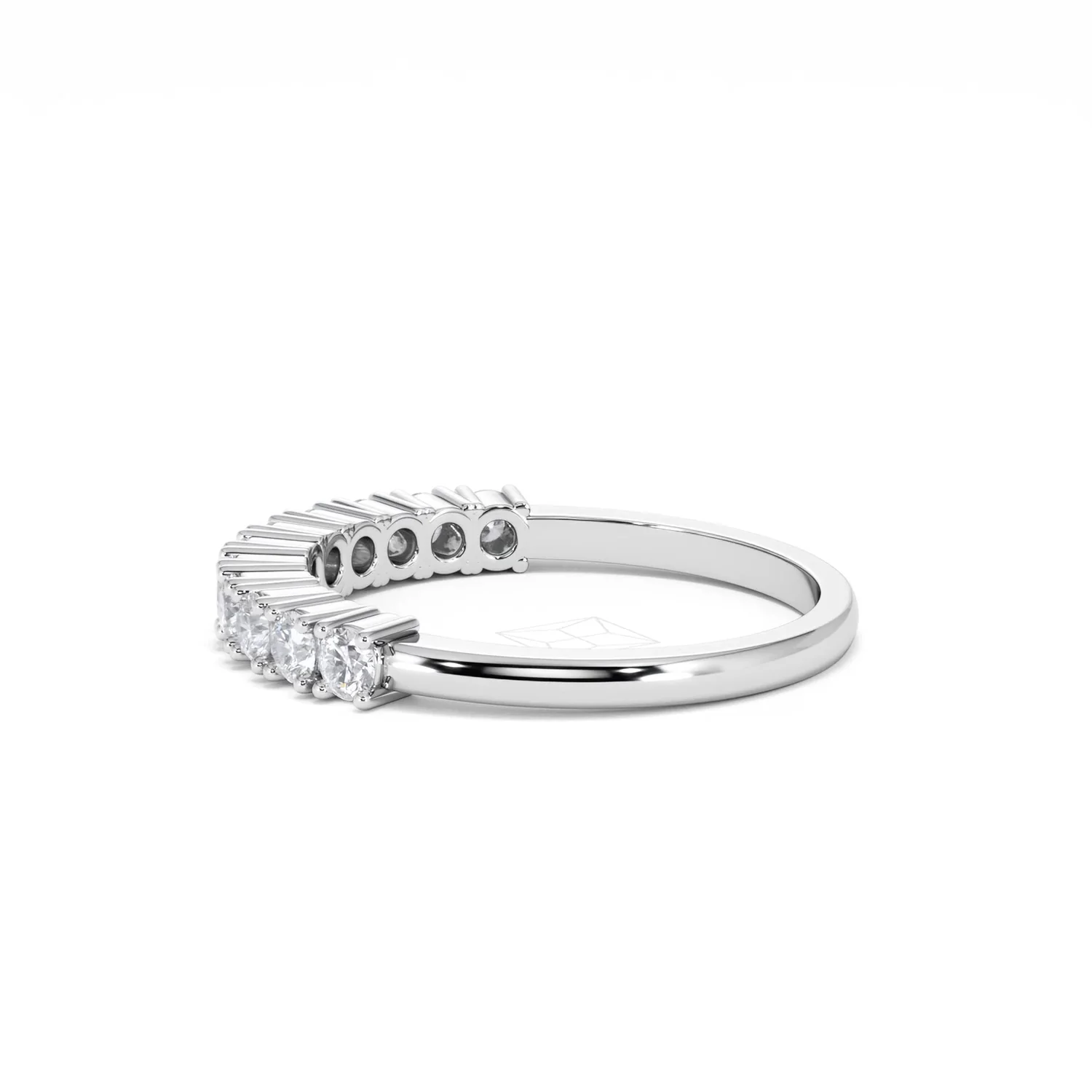 Twilight Lab Diamond 0.50ct H/SI Half Eternity Ring 9K White Gold - Image 67