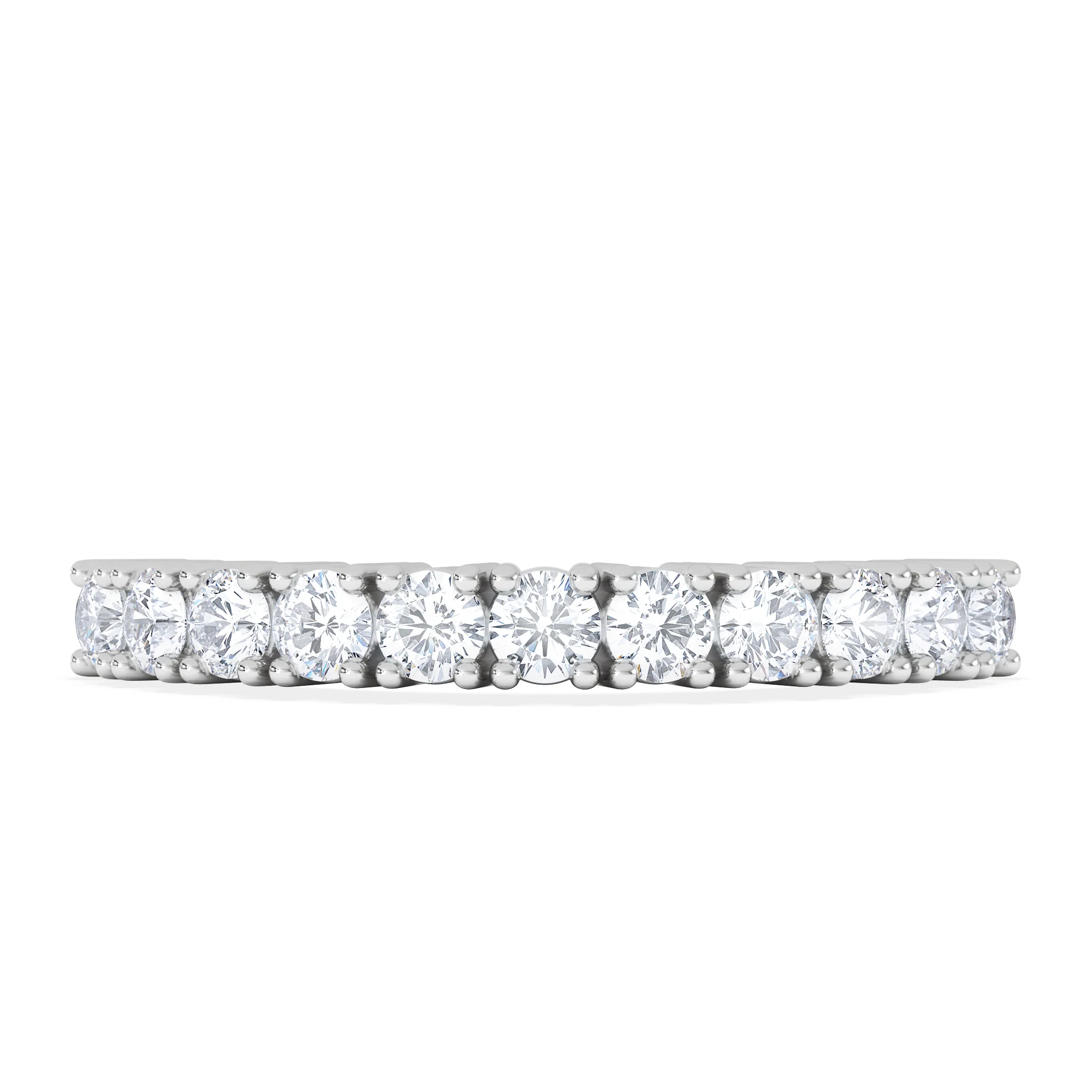 Twilight Lab Diamond 0.50ct H/SI Half Eternity Ring 9K White Gold - Image 7
