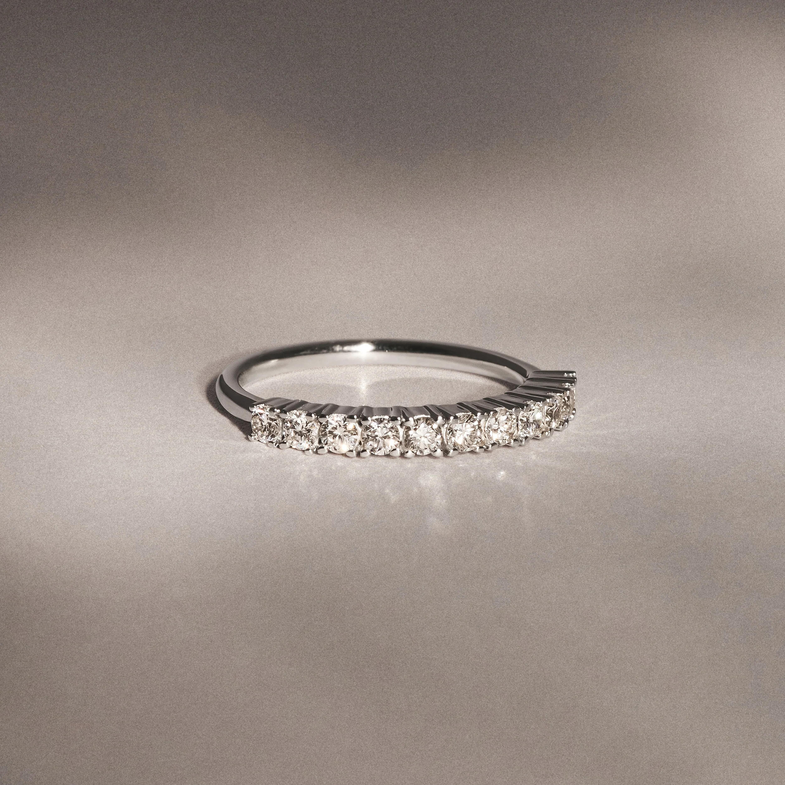 Twilight Lab Diamond 0.50ct H/SI Half Eternity Ring 9K White Gold - Image 8