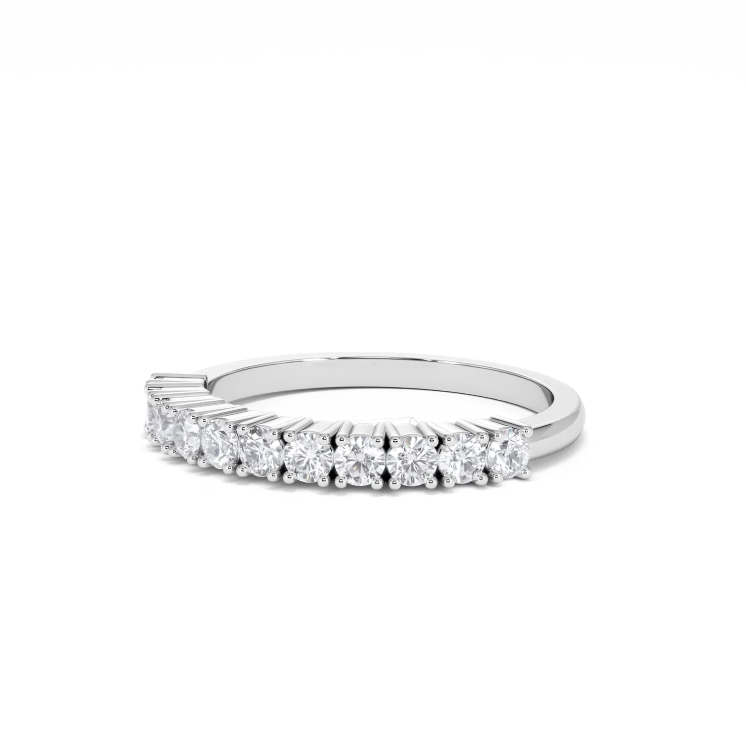 Twilight Lab Diamond 0.50ct H/SI Half Eternity Ring 9K White Gold - Image 83