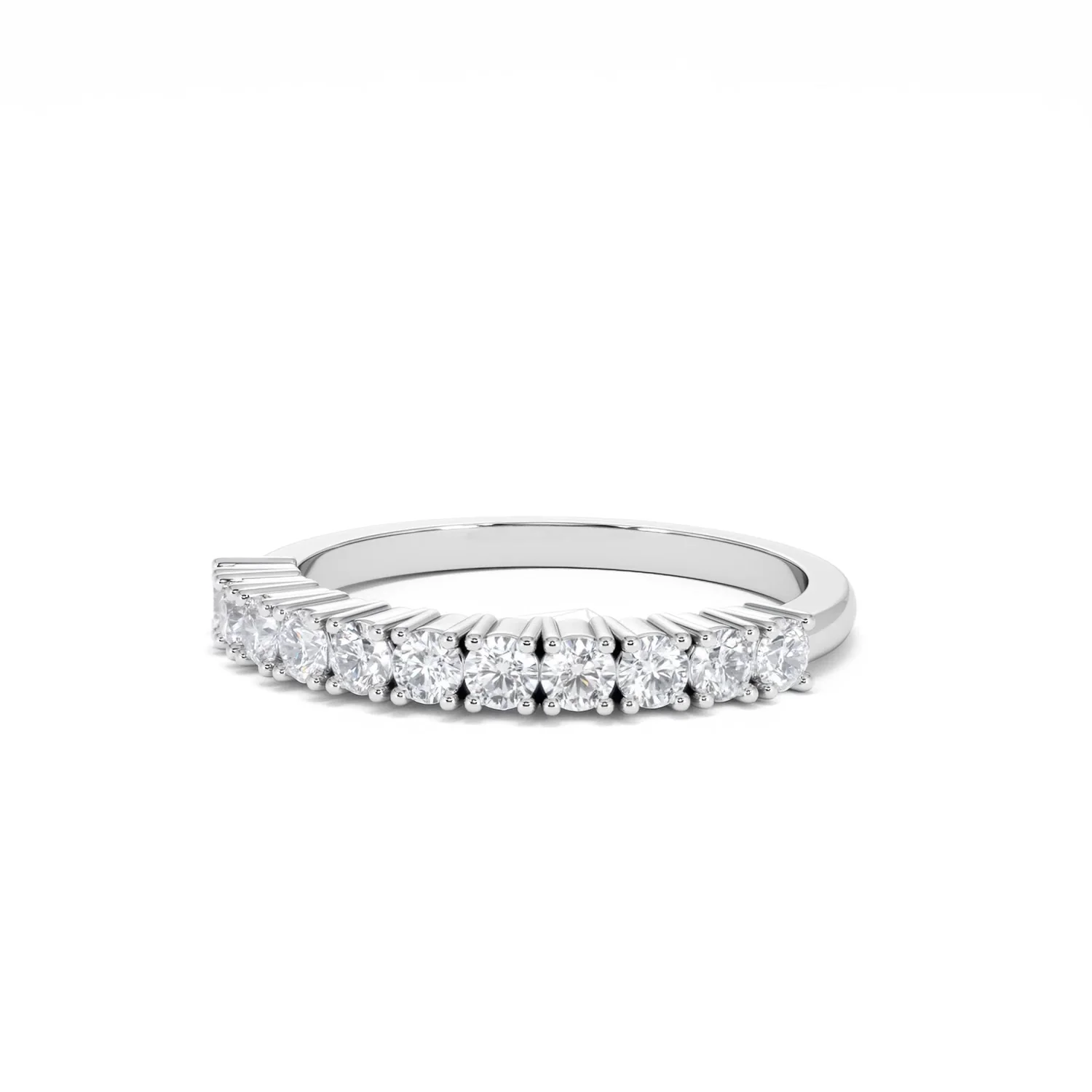Twilight Lab Diamond 0.50ct H/SI Half Eternity Ring 9K White Gold - Image 85