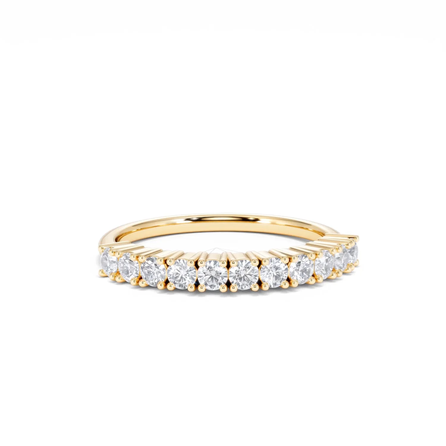 Twilight Lab Diamond 0.50ct H/SI Half Eternity Ring in 18K Gold Vermeil - Image 12