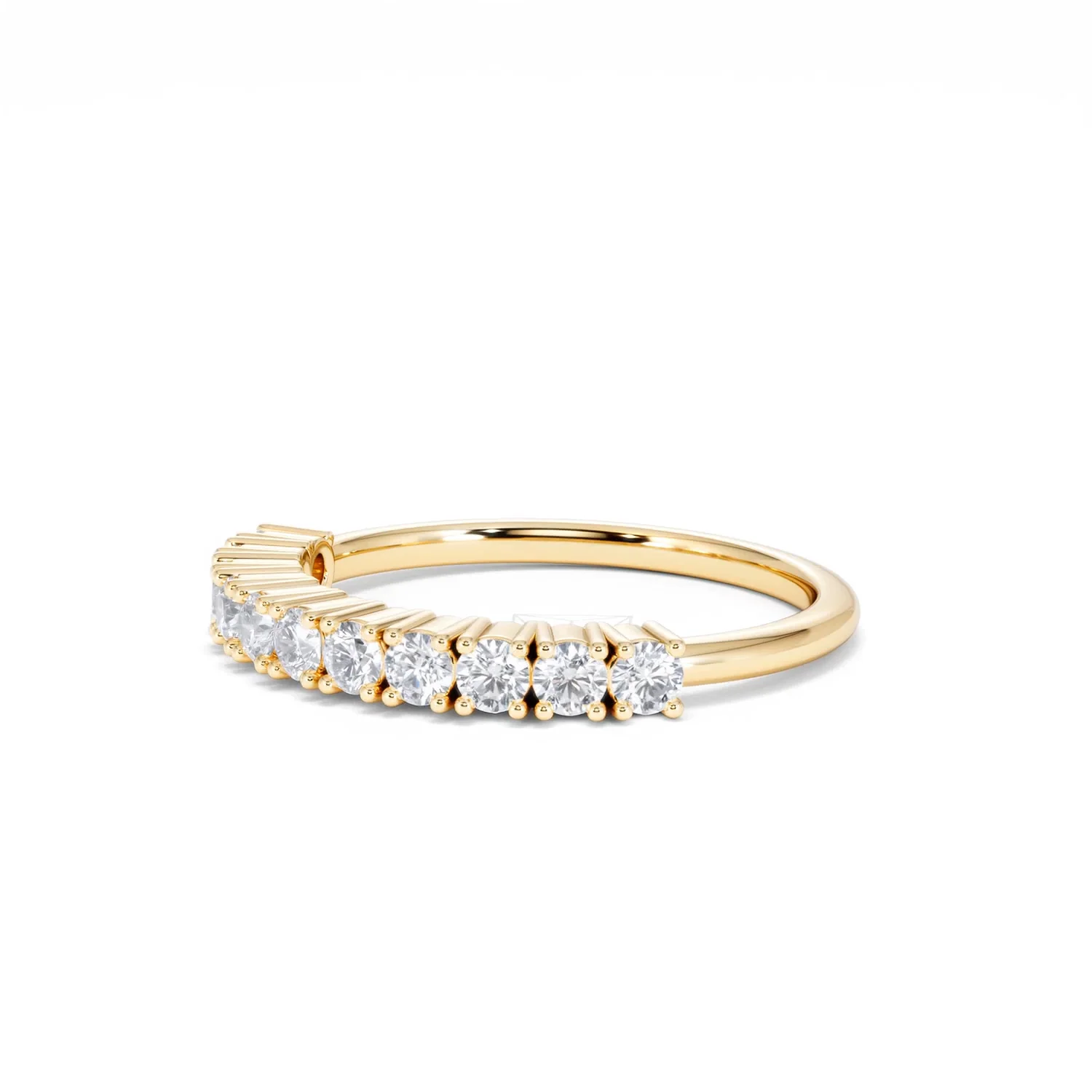 Twilight Lab Diamond 0.50ct H/SI Half Eternity Ring in 18K Gold Vermeil - Image 79