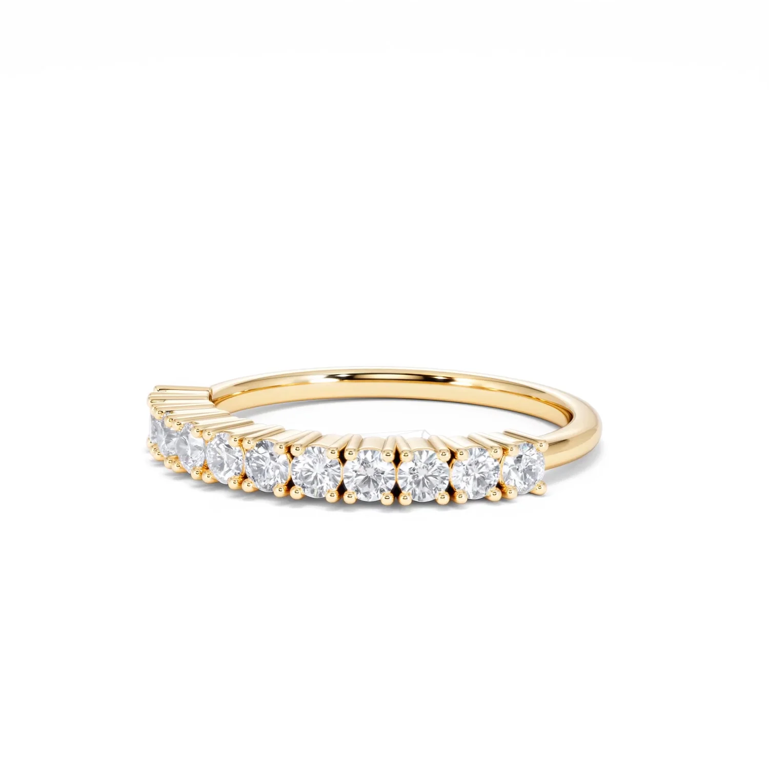 Twilight Lab Diamond 0.50ct H/SI Half Eternity Ring in 18K Gold Vermeil - Image 83