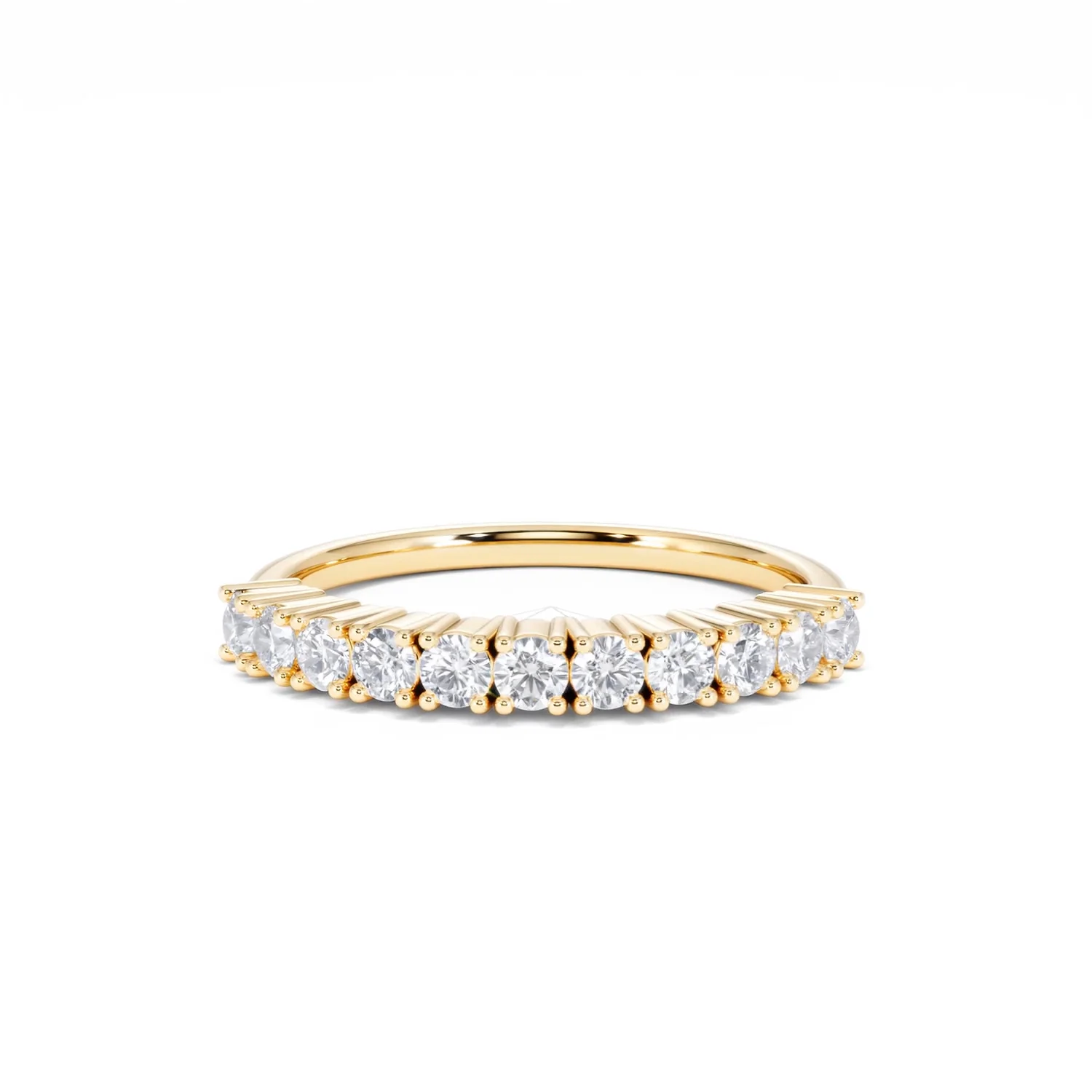 Twilight Lab Diamond 0.50ct H/SI Half Eternity Ring in 18K Gold Vermeil - Image 89