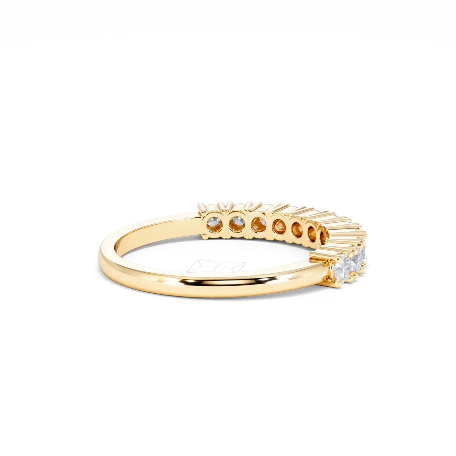 Twilight Lab Diamond 0.50ct H/SI Half Eternity Ring in 9K Gold - Image 35